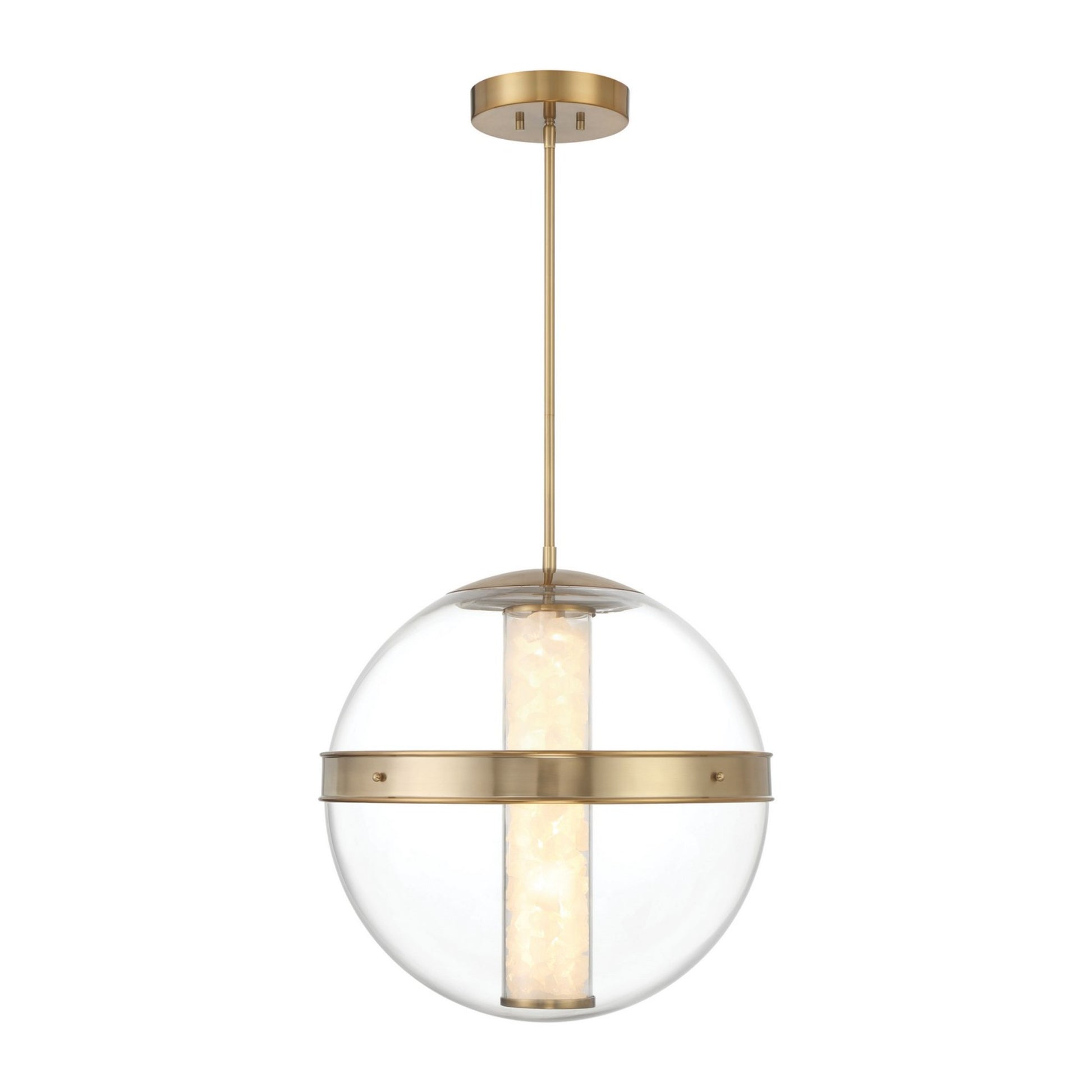 Divinely 22" LED Pendant, Celeste Brass Finish - Bees Lighting