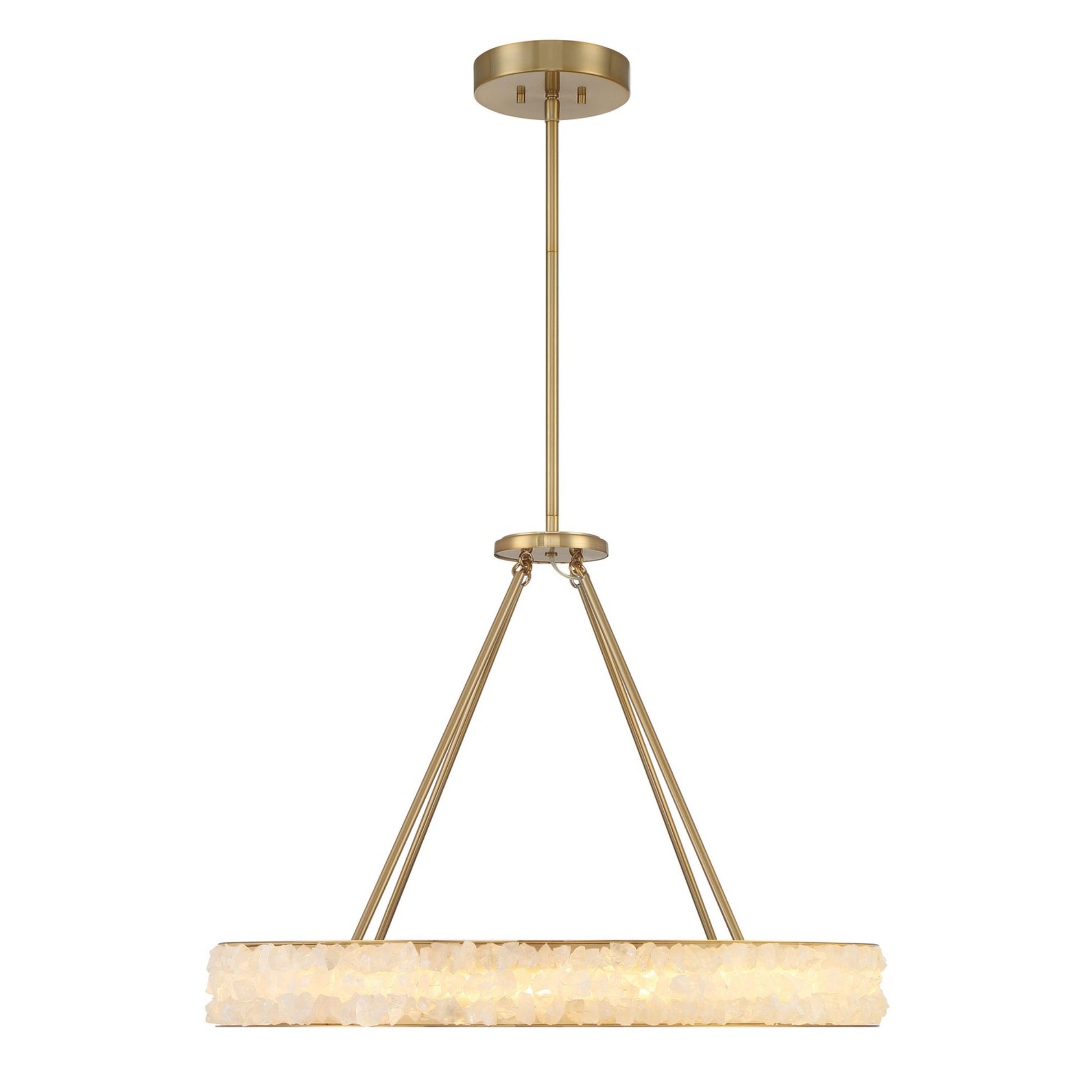Divinely 29" LED Chandelier, Celeste Brass Finish - Bees Lighting