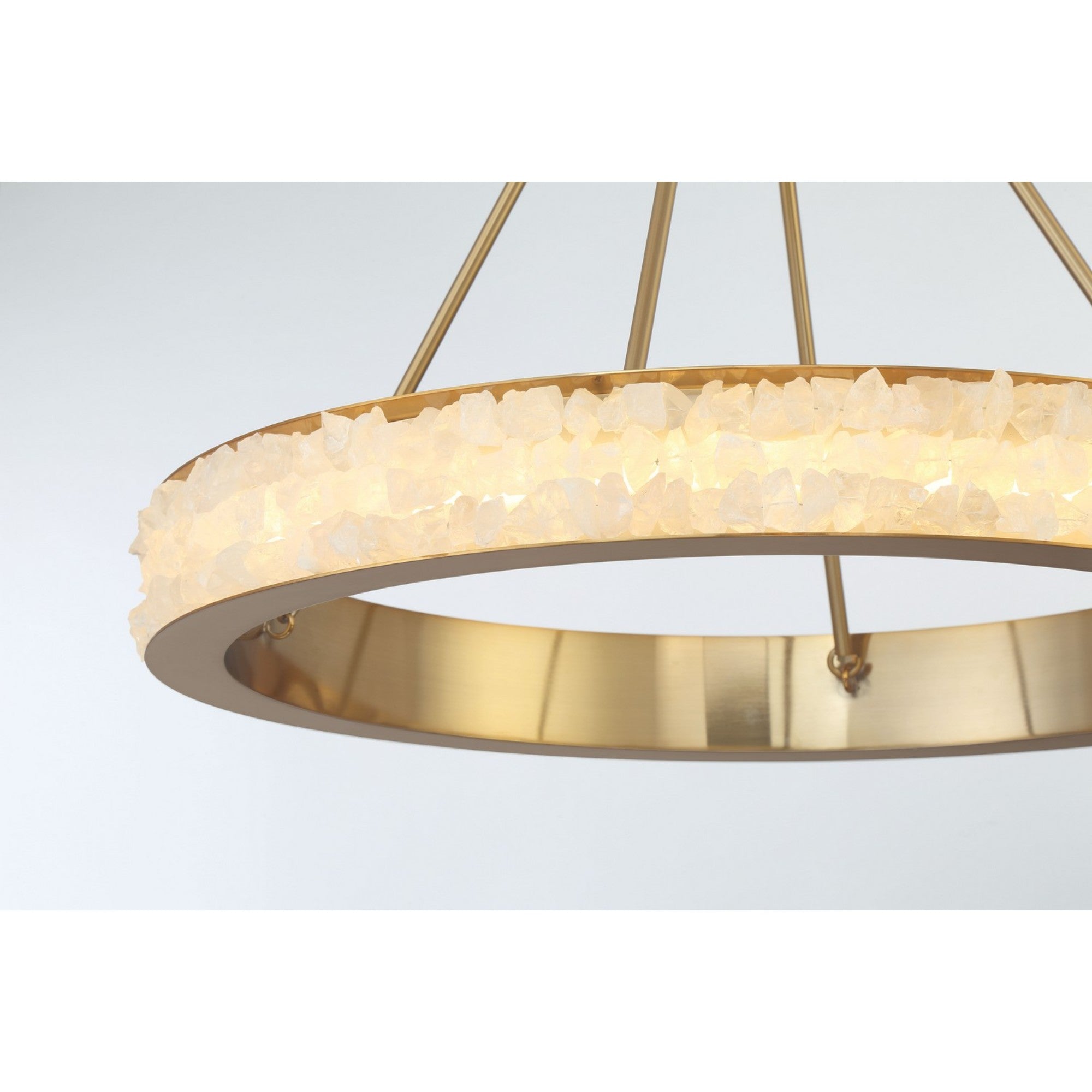 Divinely 29" LED Chandelier, Celeste Brass Finish - Bees Lighting