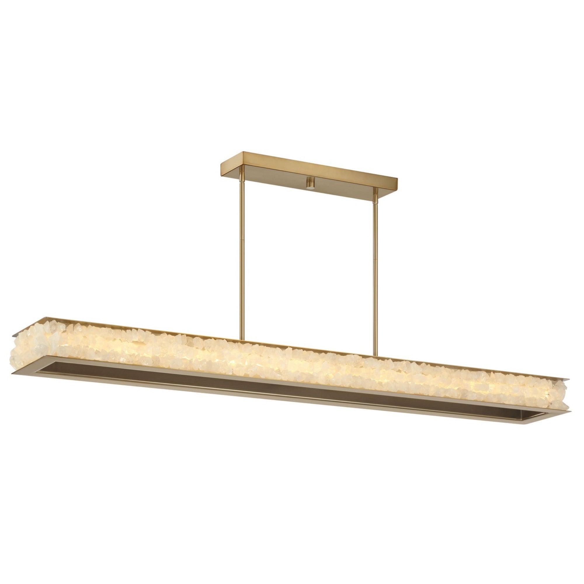 Divinely 60" LED Island Light, Celeste Brass Finish - Bees Lighting