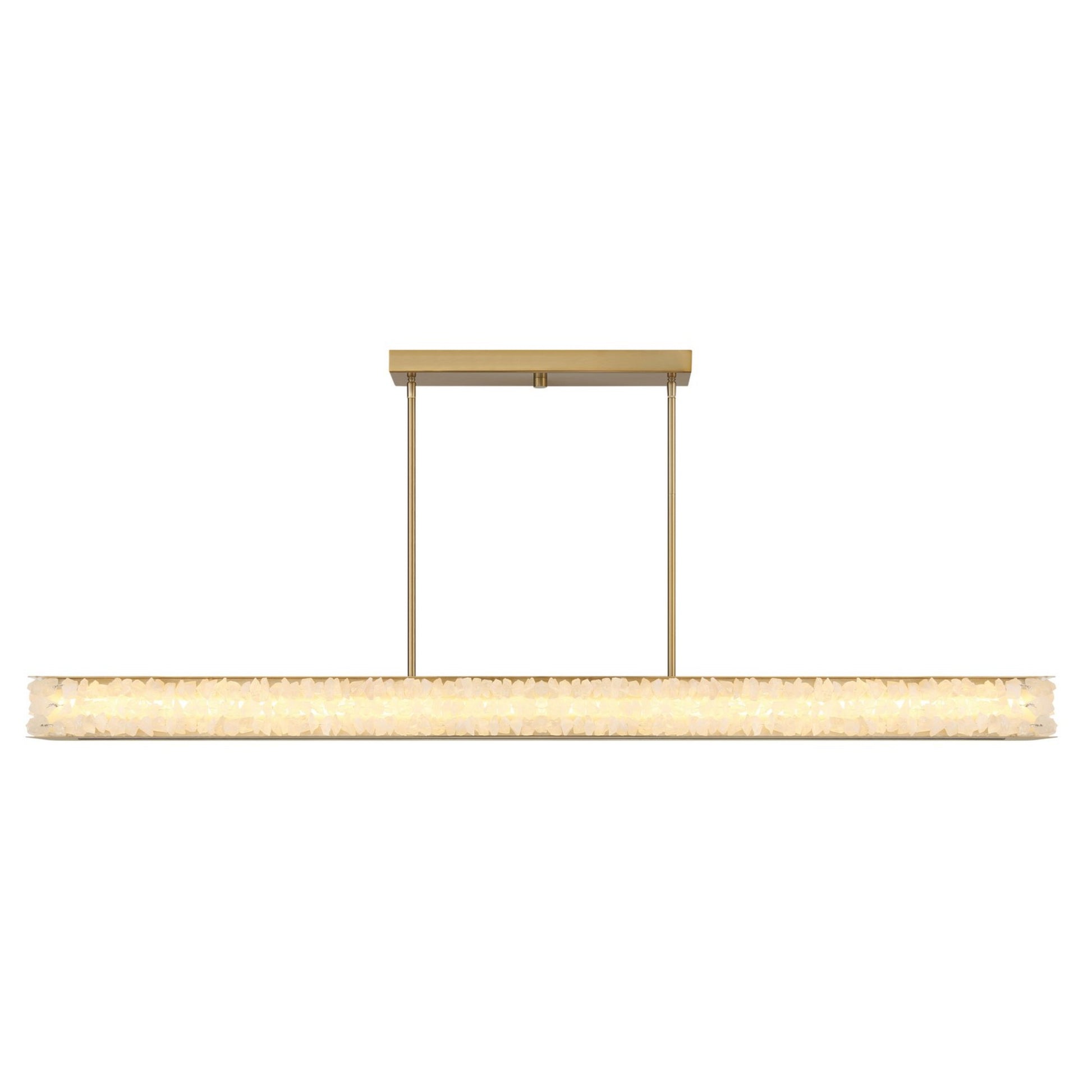 Divinely 60" LED Island Light, Celeste Brass Finish - Bees Lighting