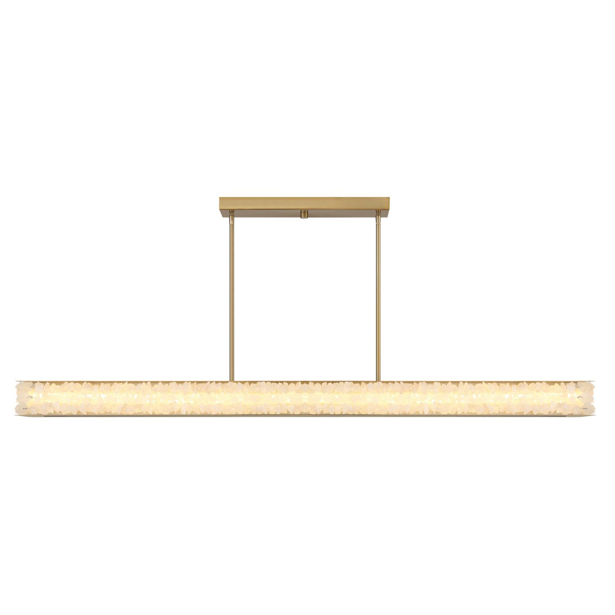 Divinely 60" LED Island Light, Celeste Brass Finish - Bees Lighting