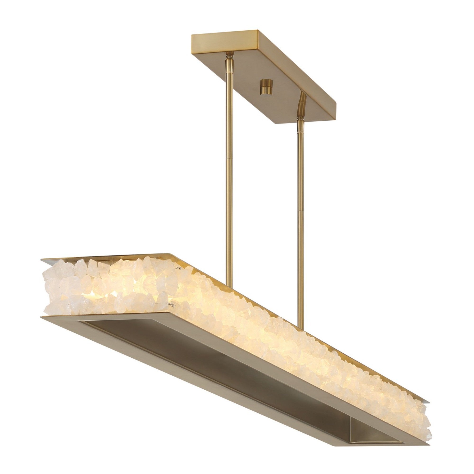 Divinely 60" LED Island Light, Celeste Brass Finish - Bees Lighting