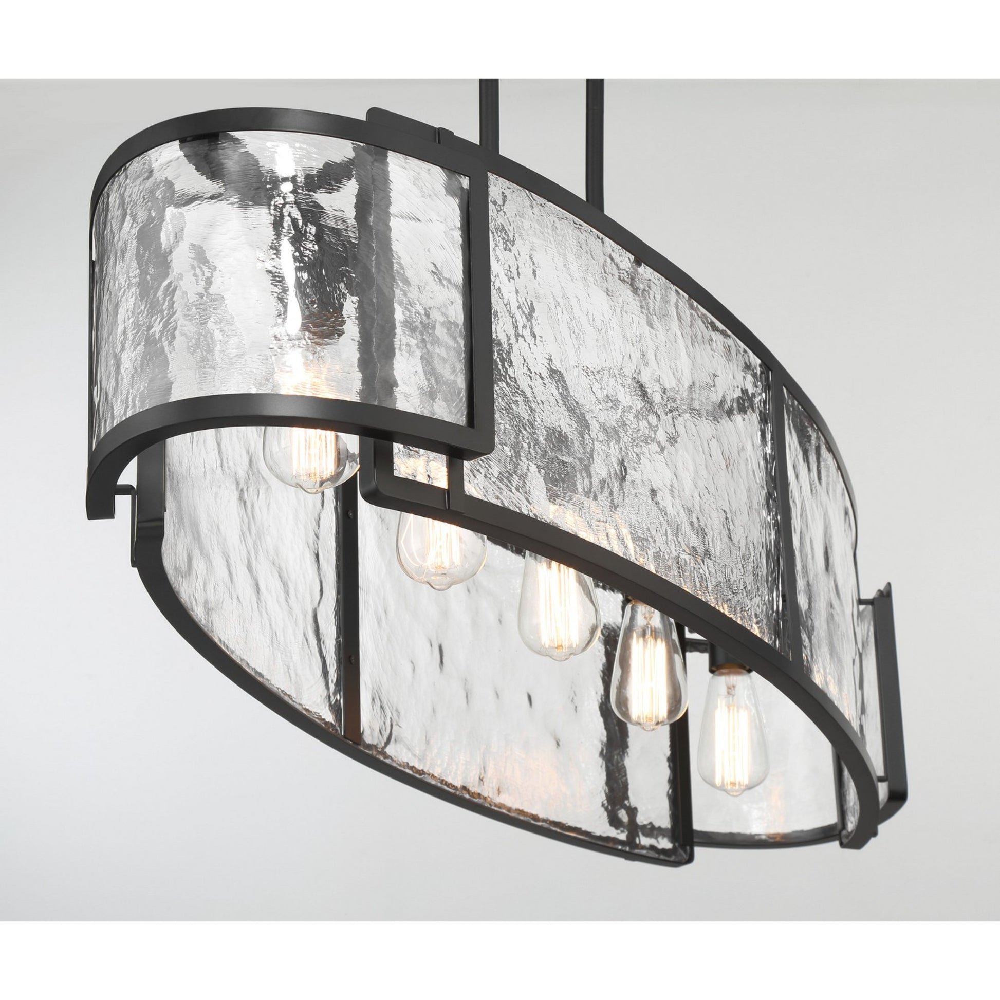 Bella Collina 48" 5-Light Island Light, Coal Finish - Bees Lighting