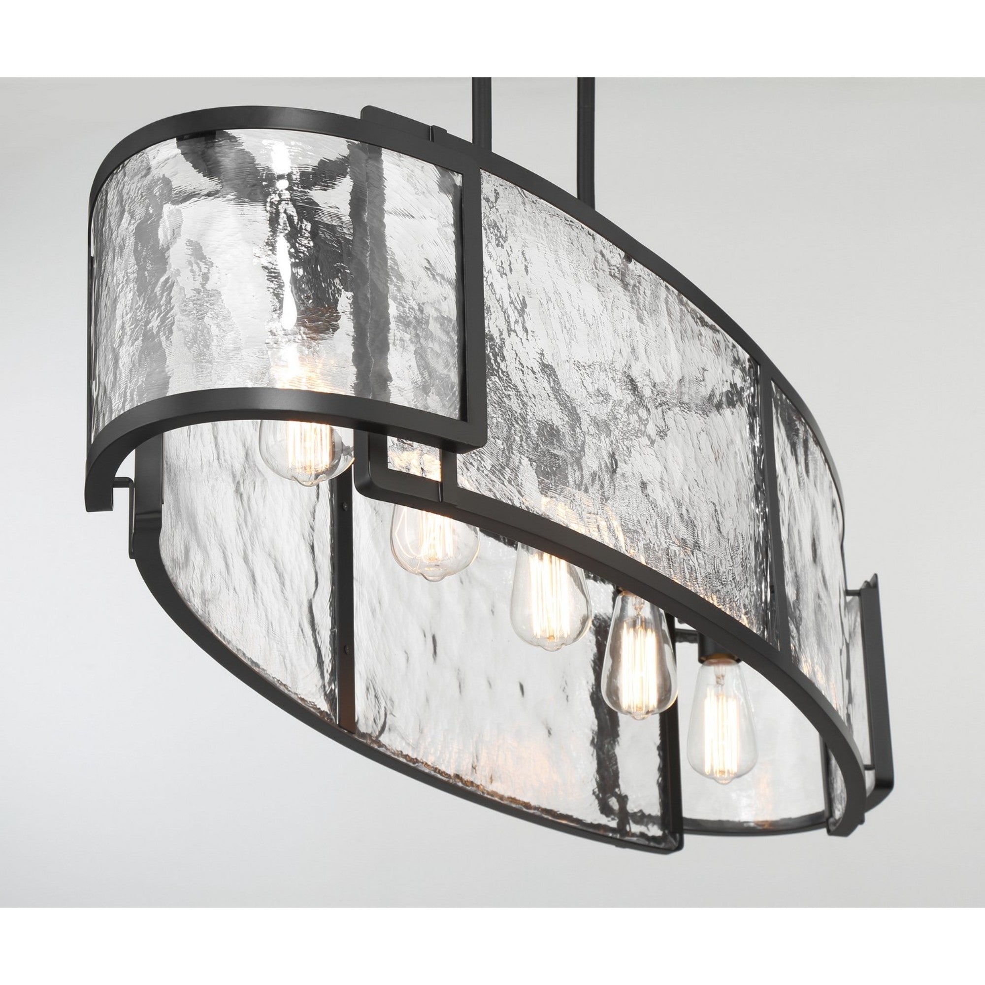 Bella Collina 48" 5-Light Island Light, Coal Finish - Bees Lighting