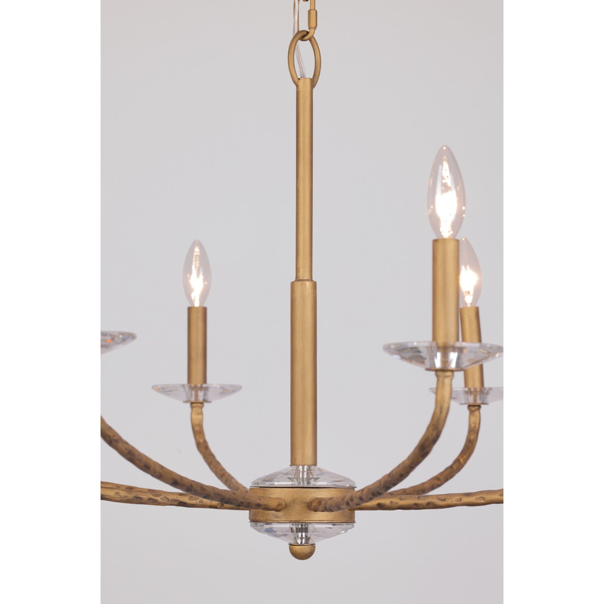 Atella 36" 8-Light Chandelier, Ashen Gold Finish - Bees Lighting