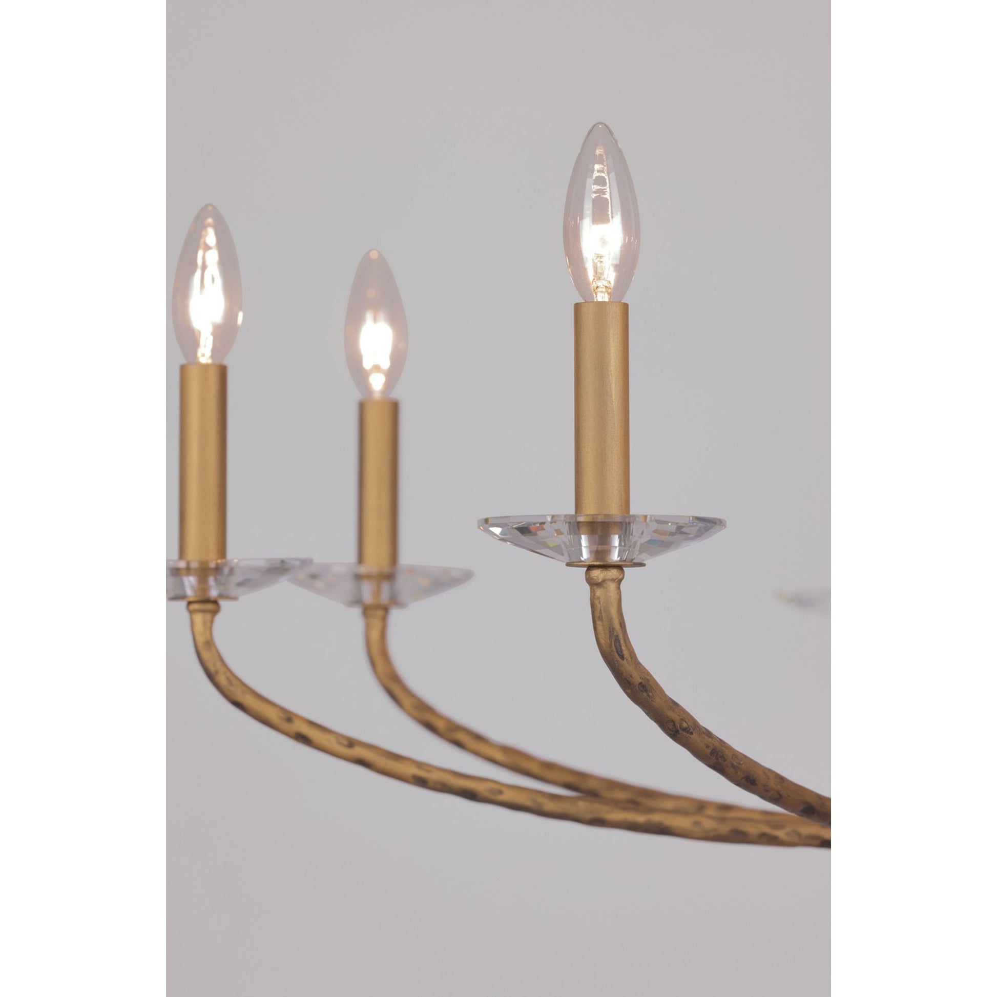 Atella 36" 8-Light Chandelier, Ashen Gold Finish - Bees Lighting