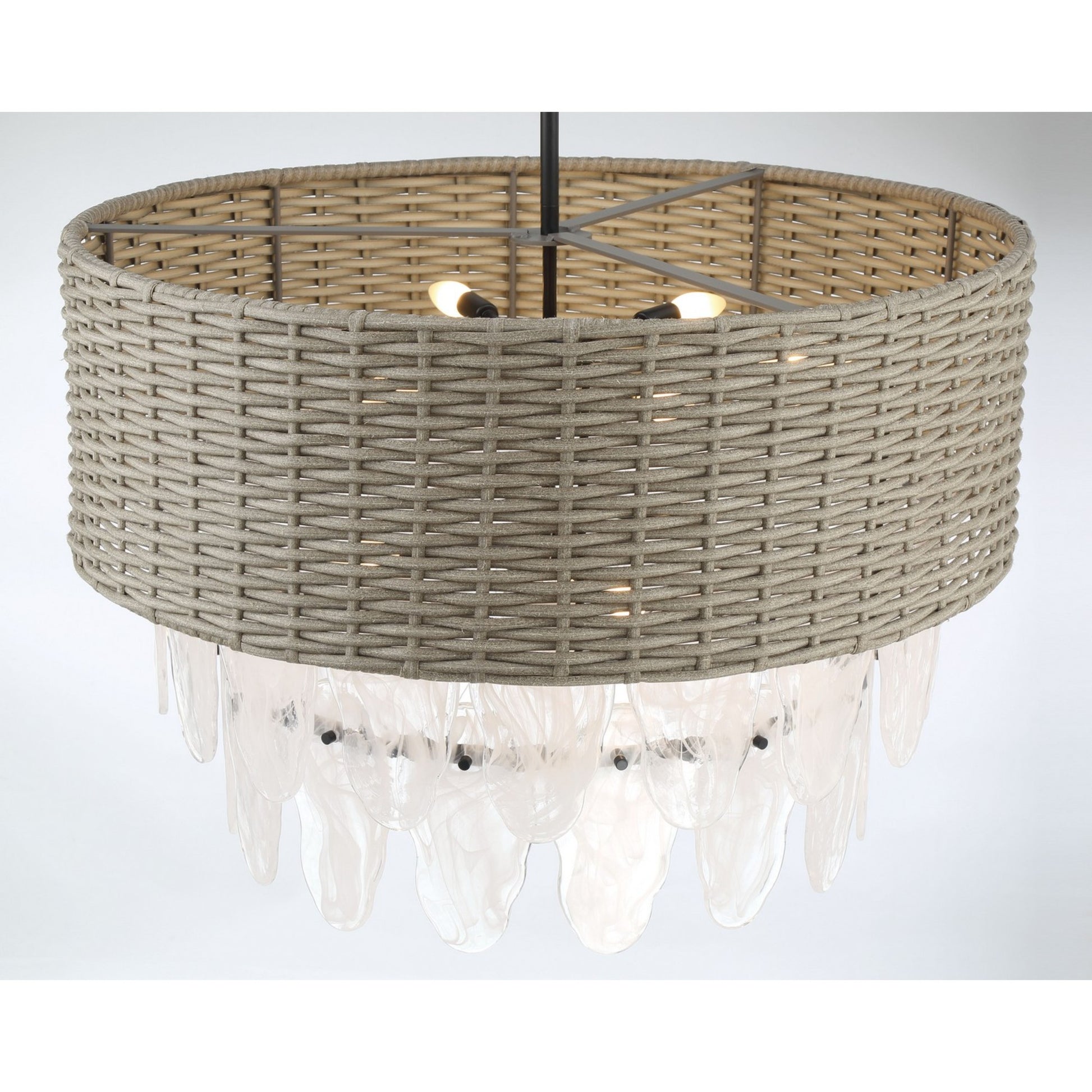 Breakers Isle 33" 9-Light Pendant, Coal Finish - Bees Lighting