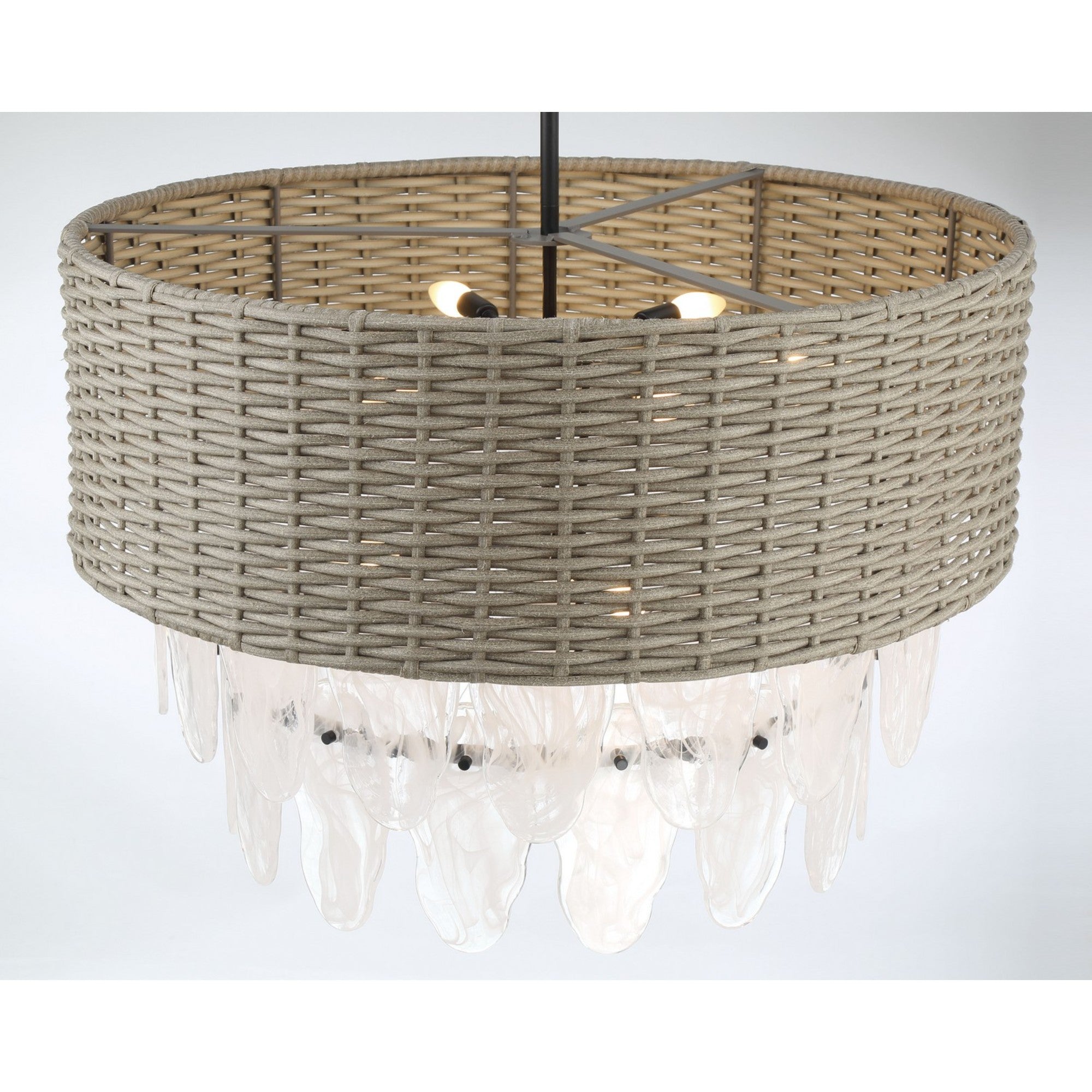 Breakers Isle 33" 9-Light Pendant, Coal Finish - Bees Lighting
