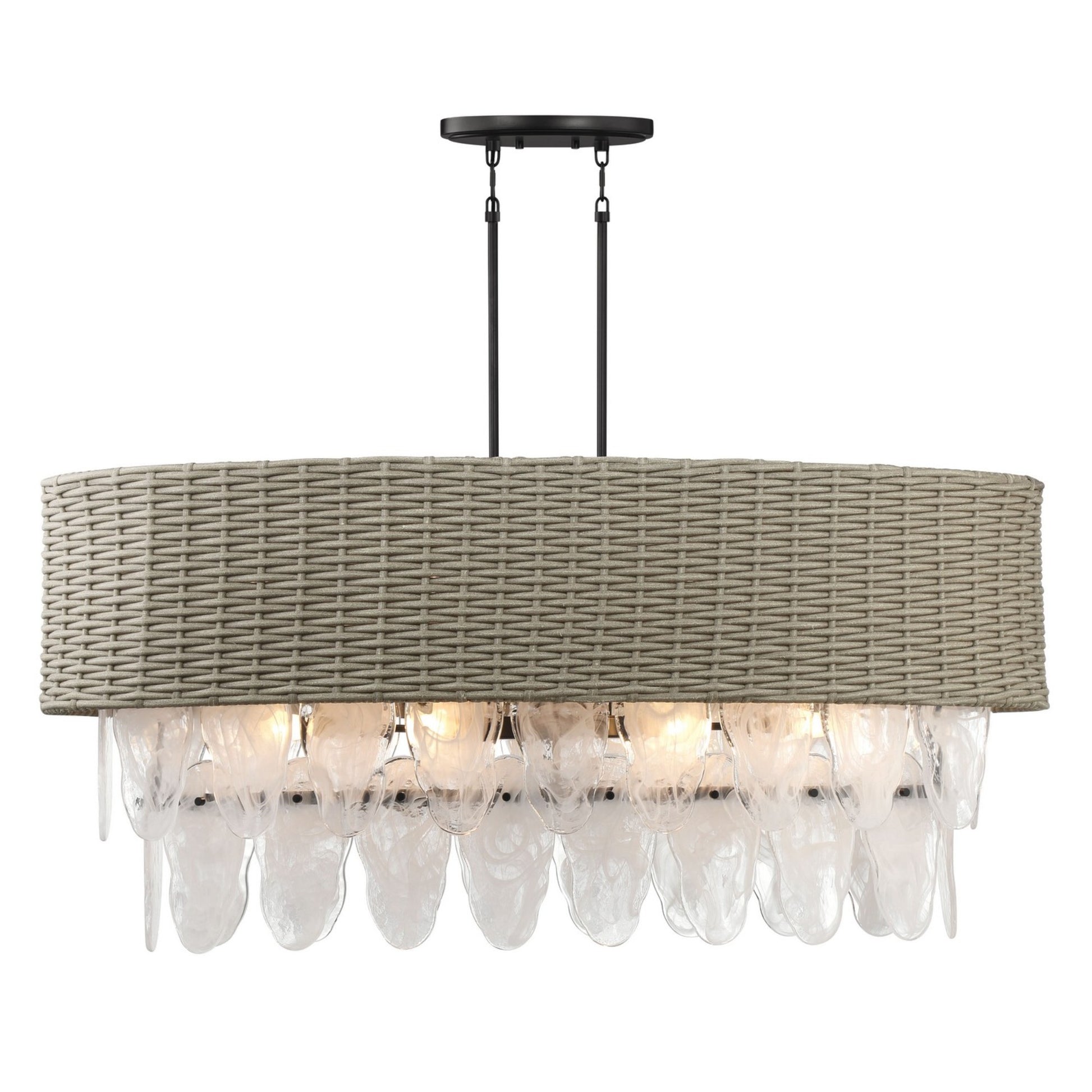 Breakers Isle 48" 12-Light Island Light, Coal Finish - Bees Lighting