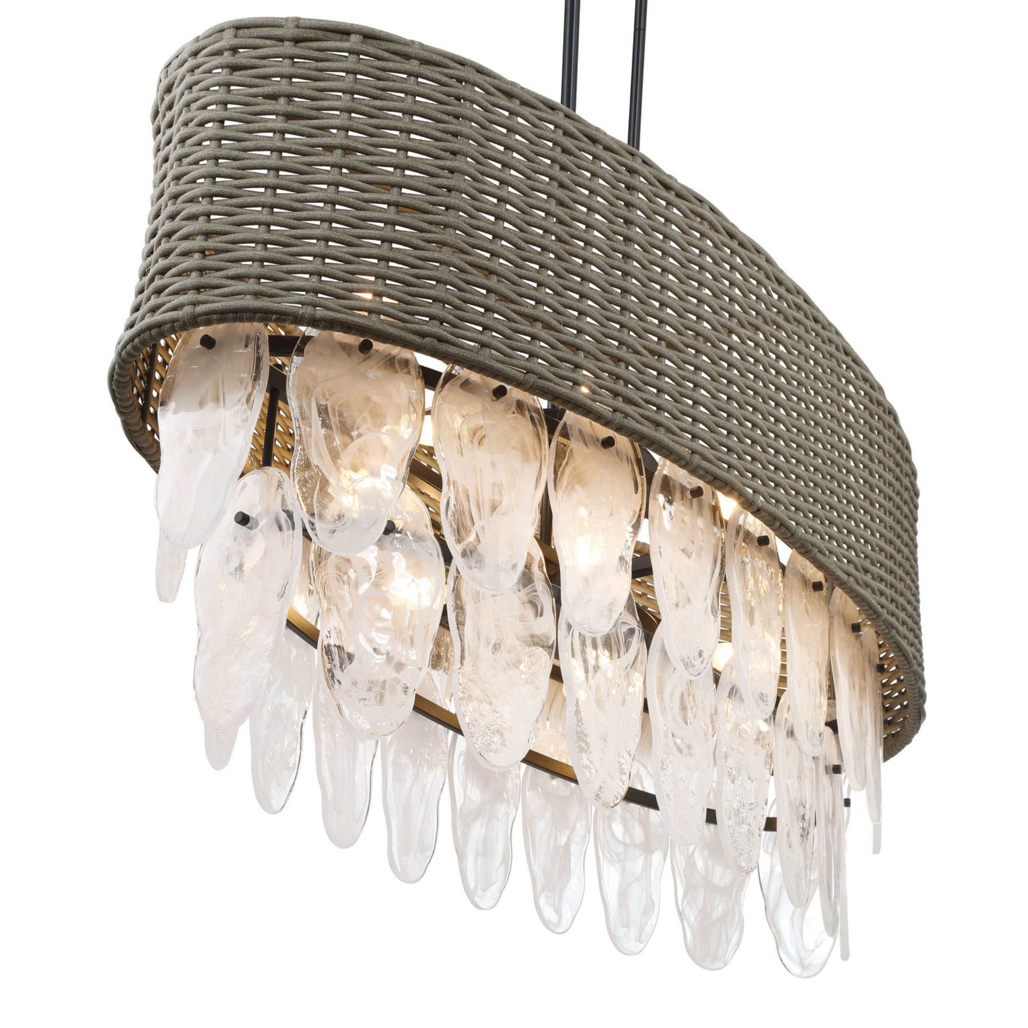 Breakers Isle 48" 12-Light Island Light, Coal Finish - Bees Lighting