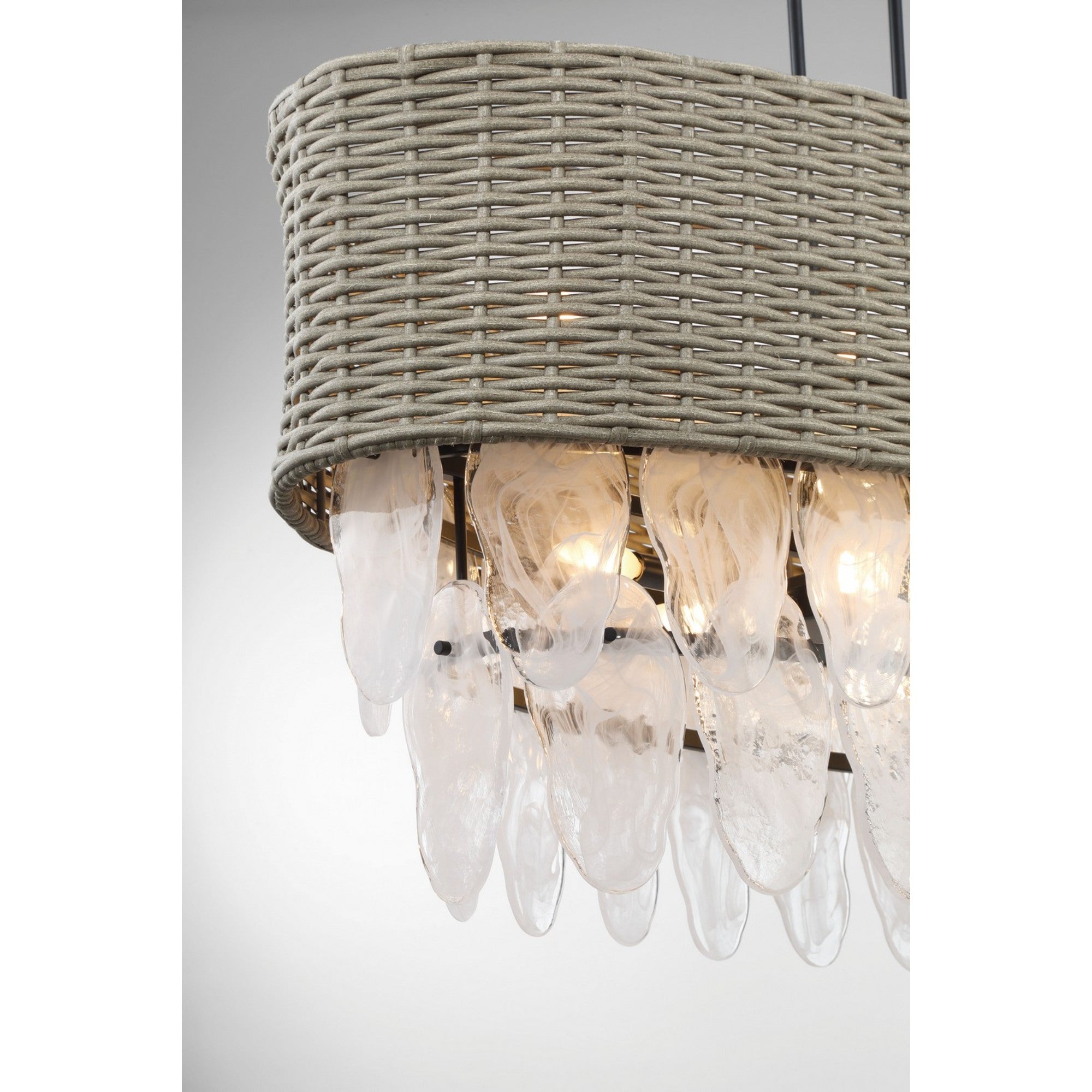 Breakers Isle 48" 12-Light Island Light, Coal Finish - Bees Lighting