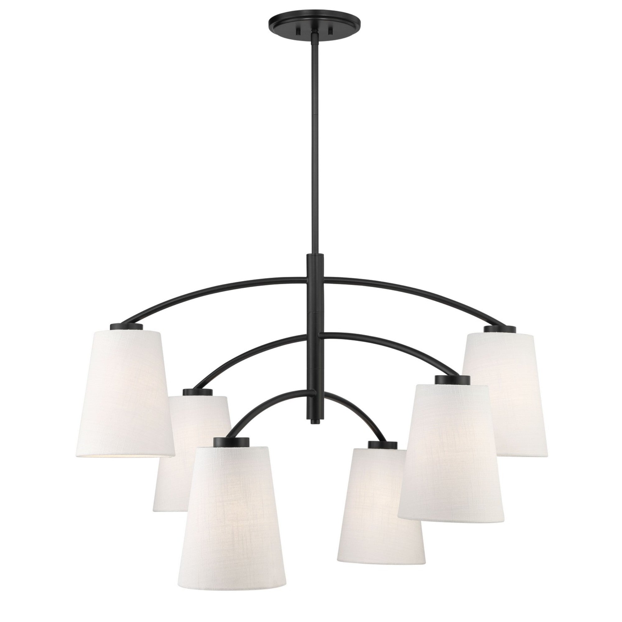 Headington 40" 6-Light Chandelier, Coal Finish - Bees Lighting