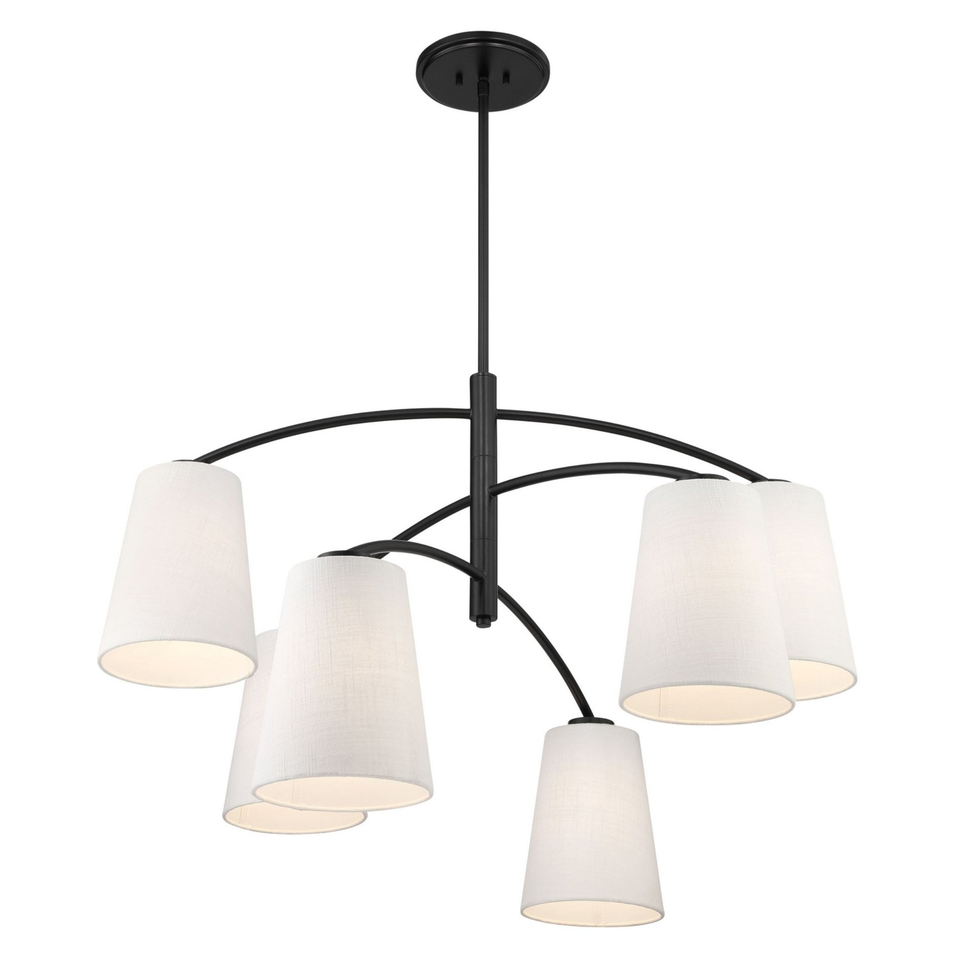 Headington 40" 6-Light Chandelier, Coal Finish - Bees Lighting