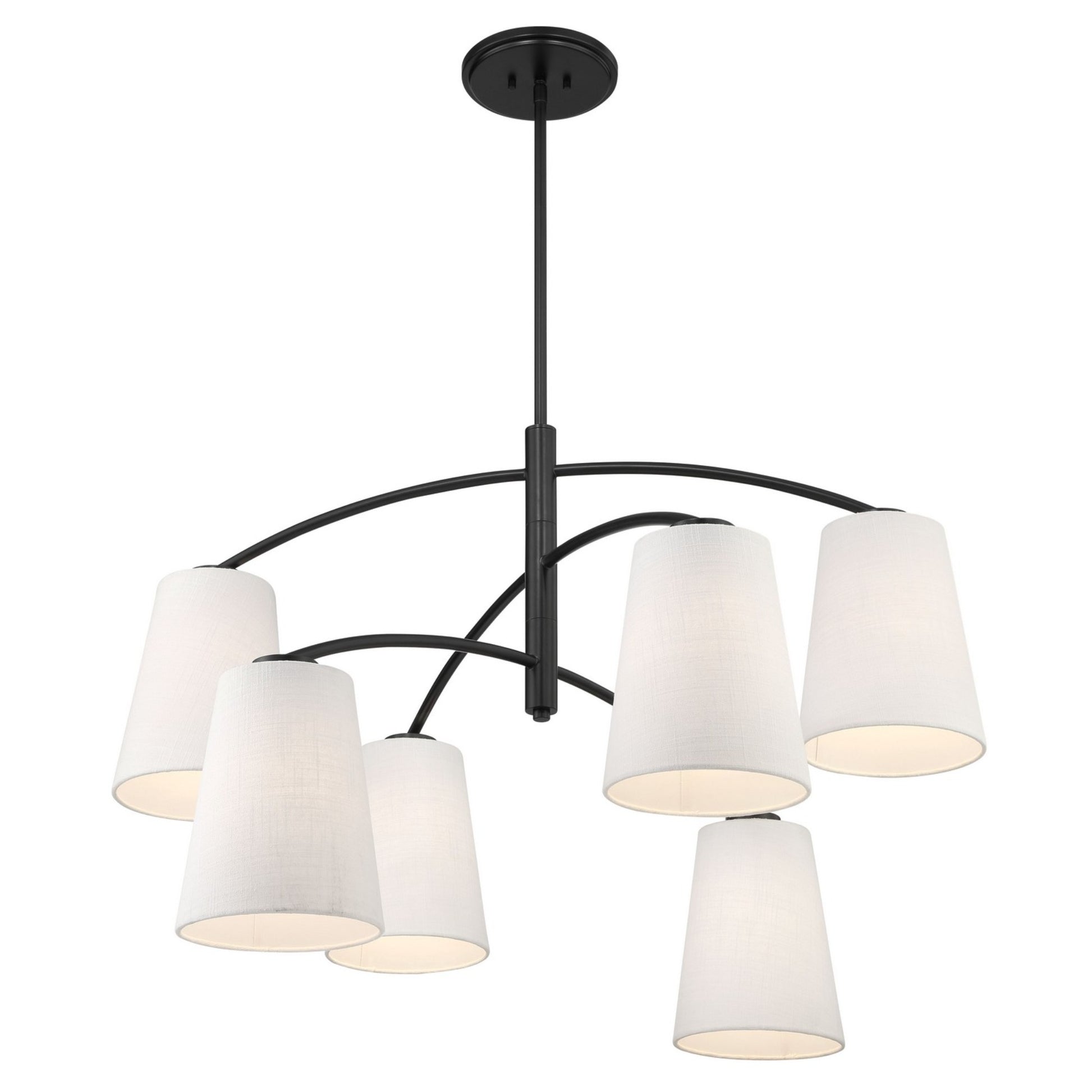 Headington 40" 6-Light Chandelier, Coal Finish - Bees Lighting