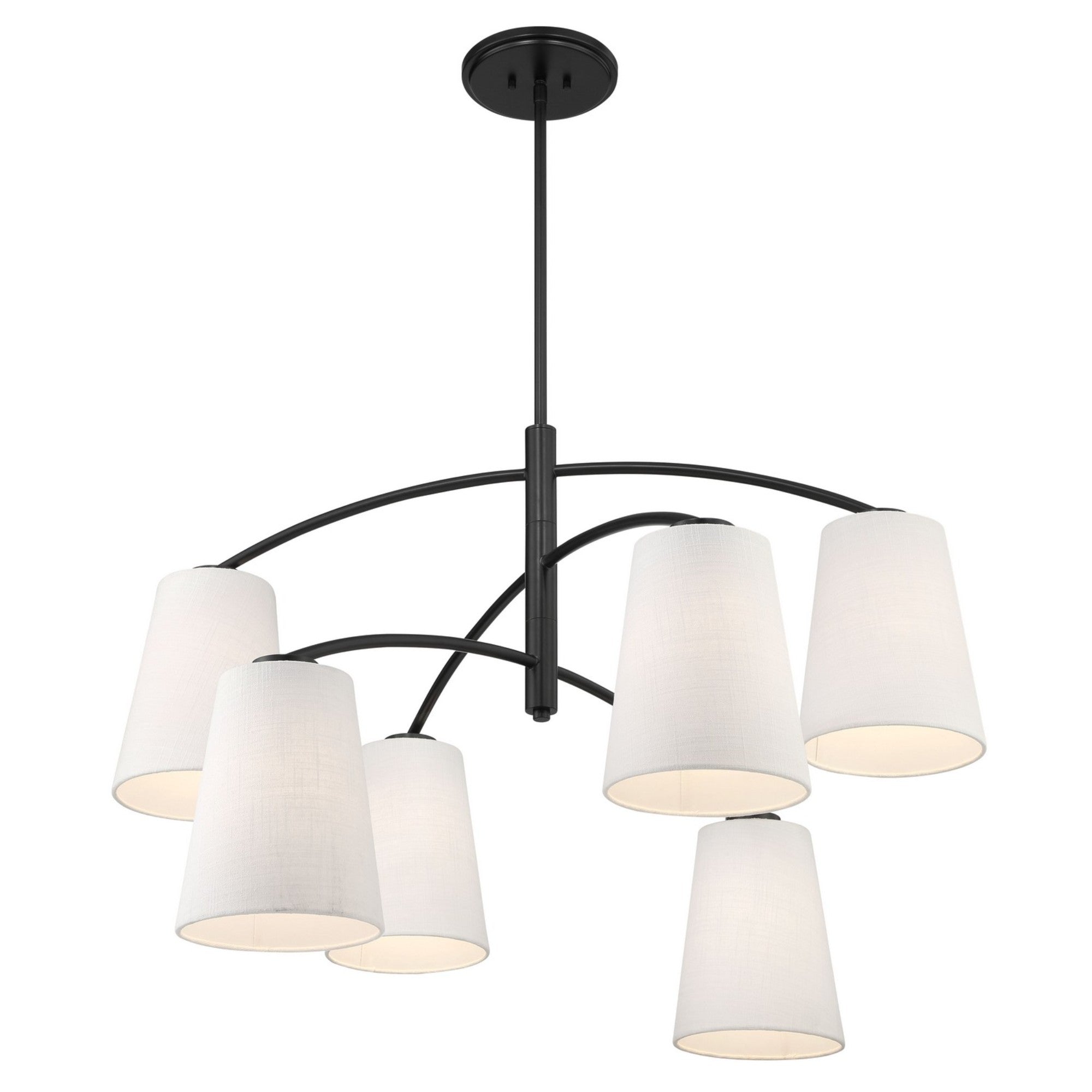 Headington 40" 6-Light Chandelier, Coal Finish - Bees Lighting