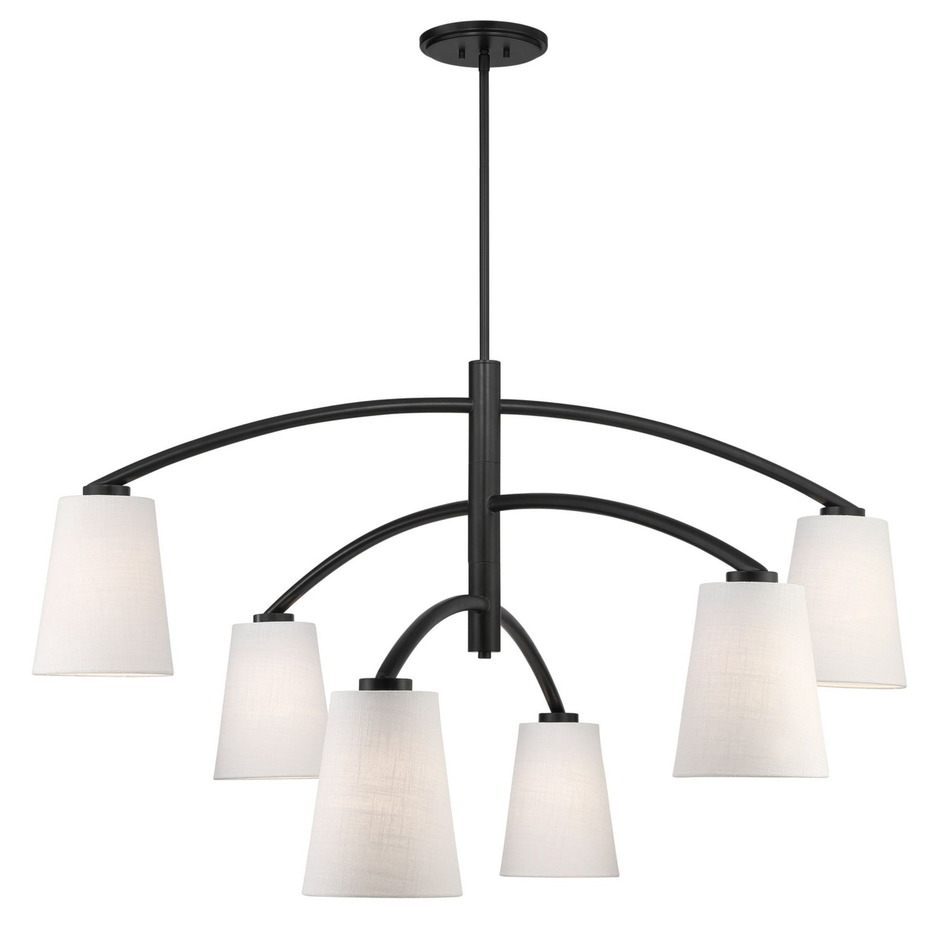 Headington 54" 6-Light Chandelier, Coal Finish - Bees Lighting