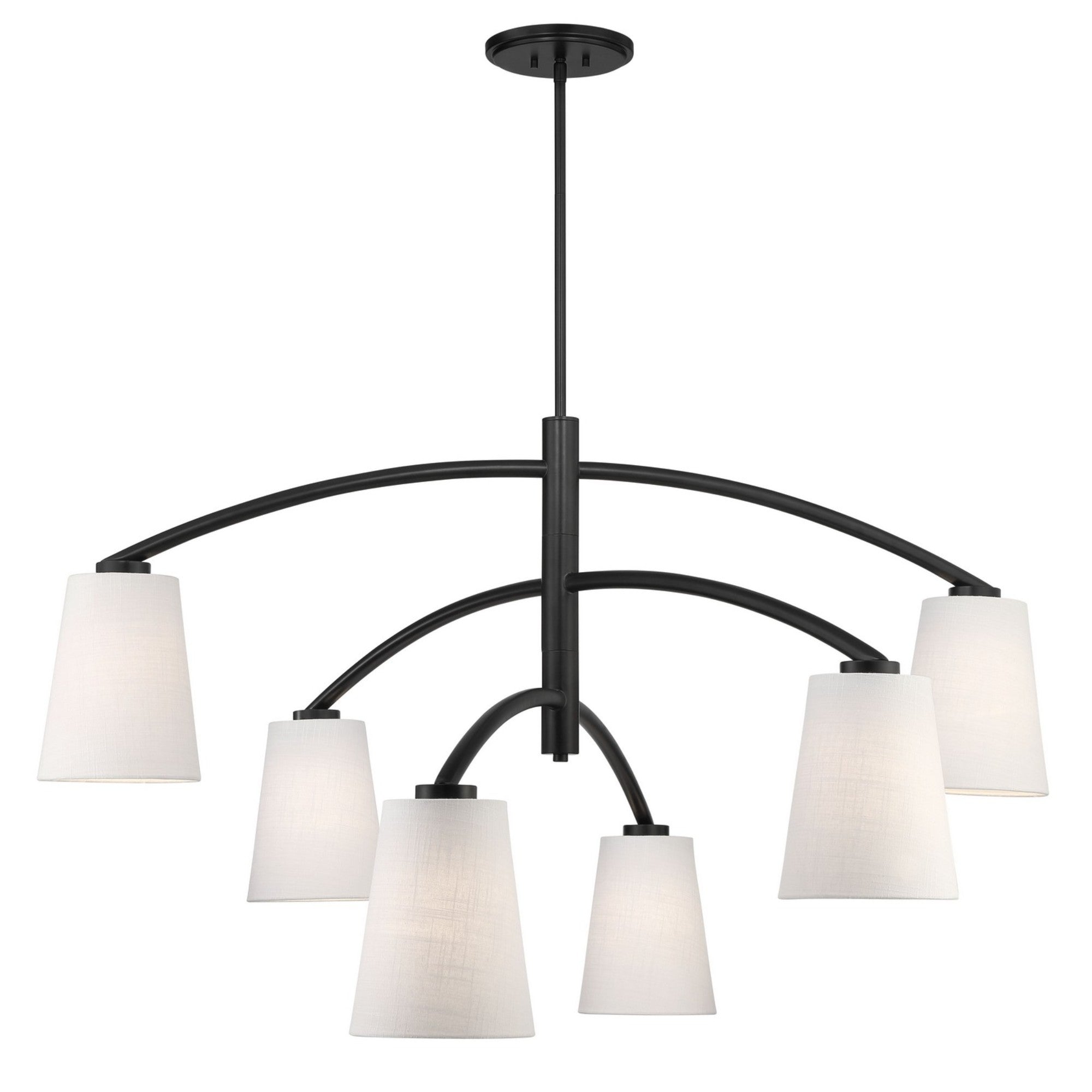 Headington 54" 6-Light Chandelier, Coal Finish - Bees Lighting