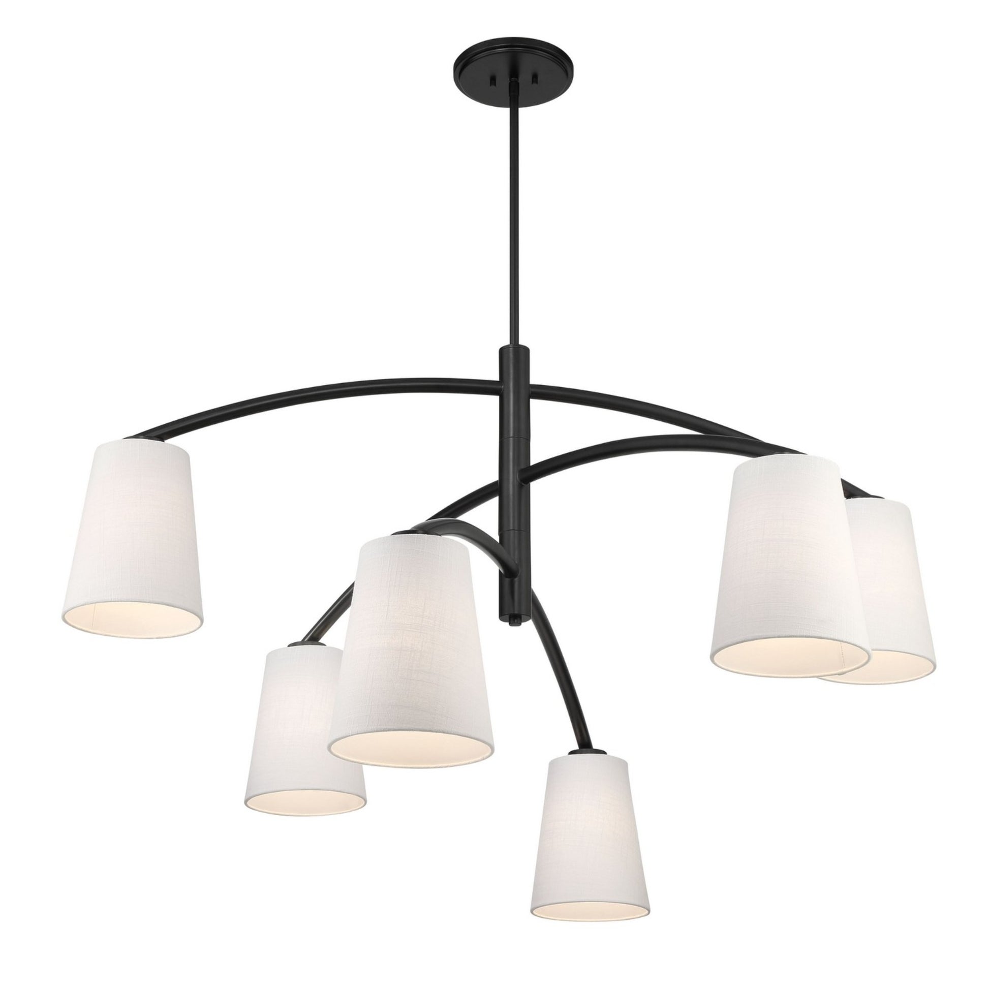 Headington 54" 6-Light Chandelier, Coal Finish - Bees Lighting