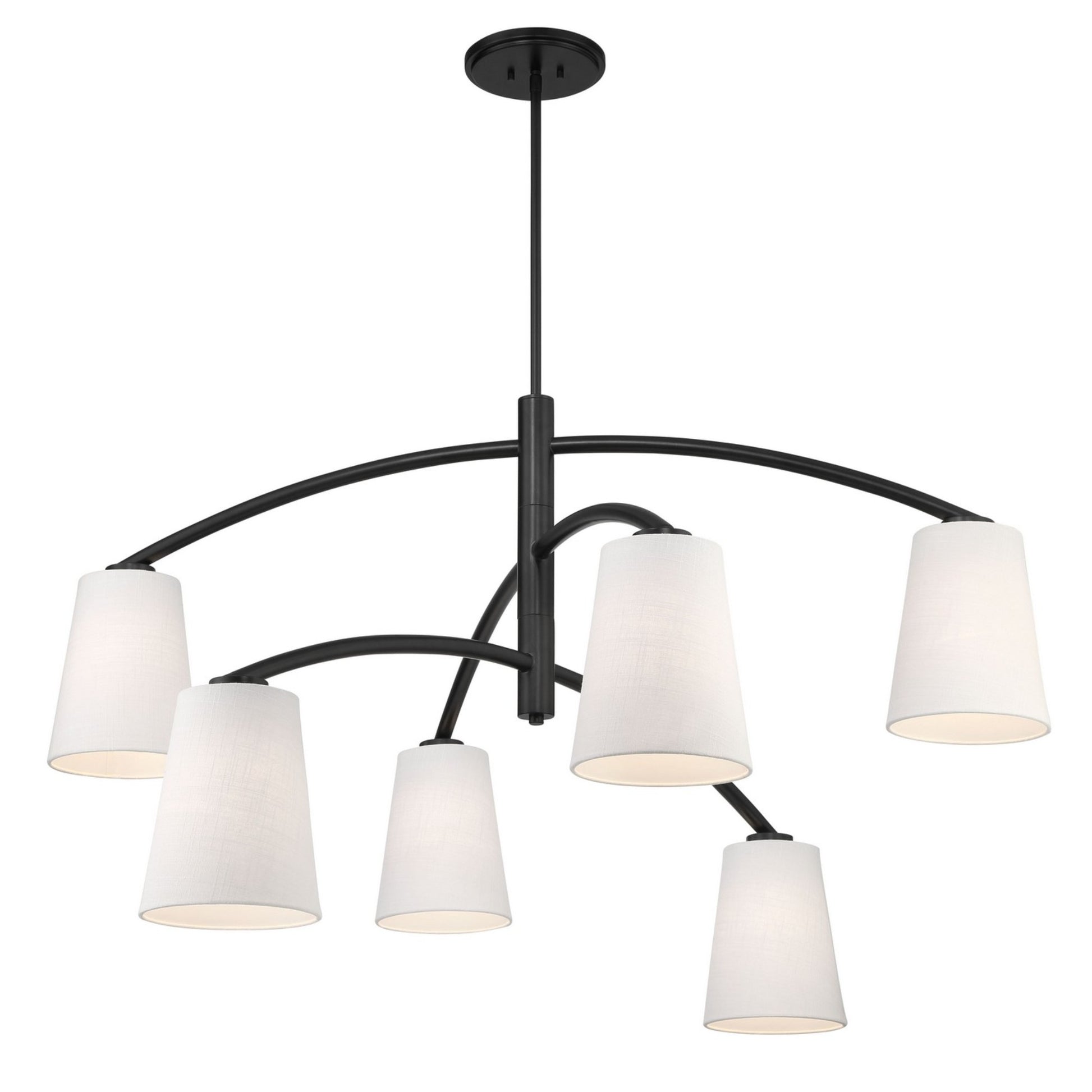 Headington 54" 6-Light Chandelier, Coal Finish - Bees Lighting