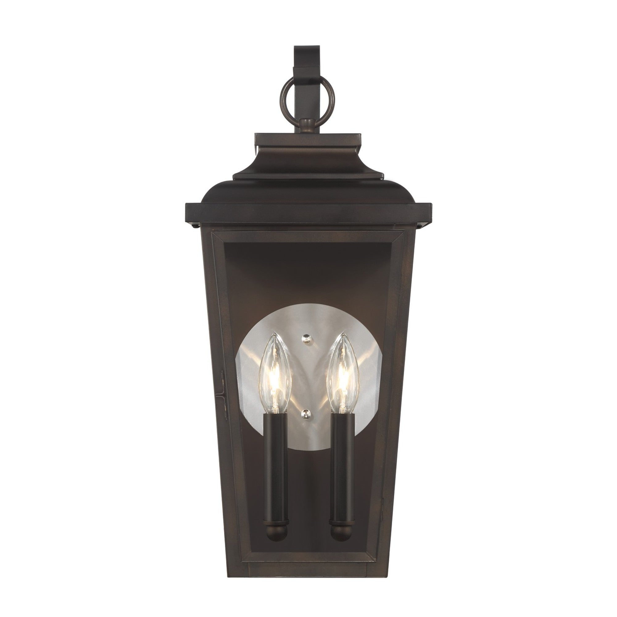 Irvington Manor 19" 2-Light Outdoor Lantern, Chelesa Bronze Finish with Clear Glass - Bees Lighting