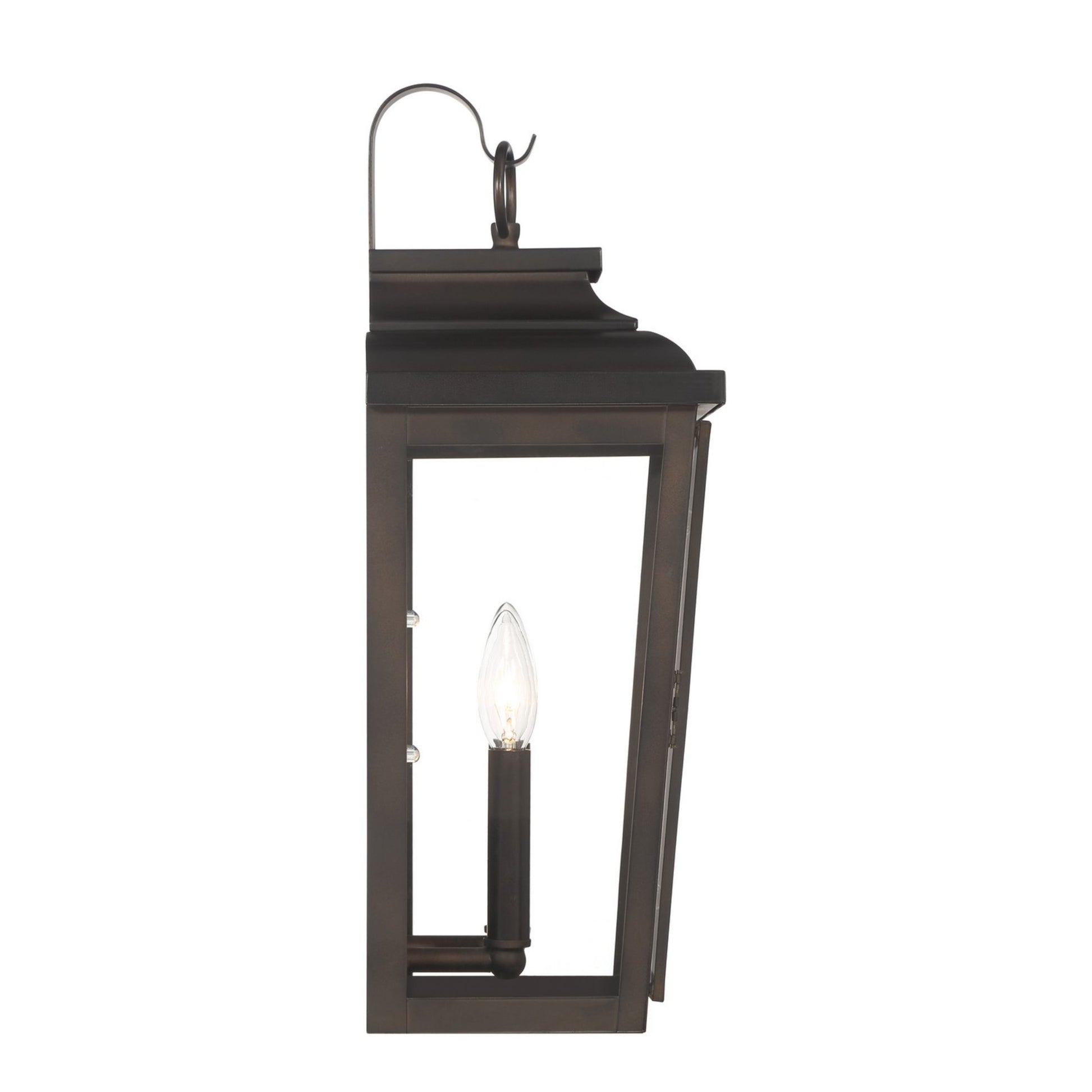 Irvington Manor 19" 2-Light Outdoor Lantern, Chelesa Bronze Finish with Clear Glass - Bees Lighting