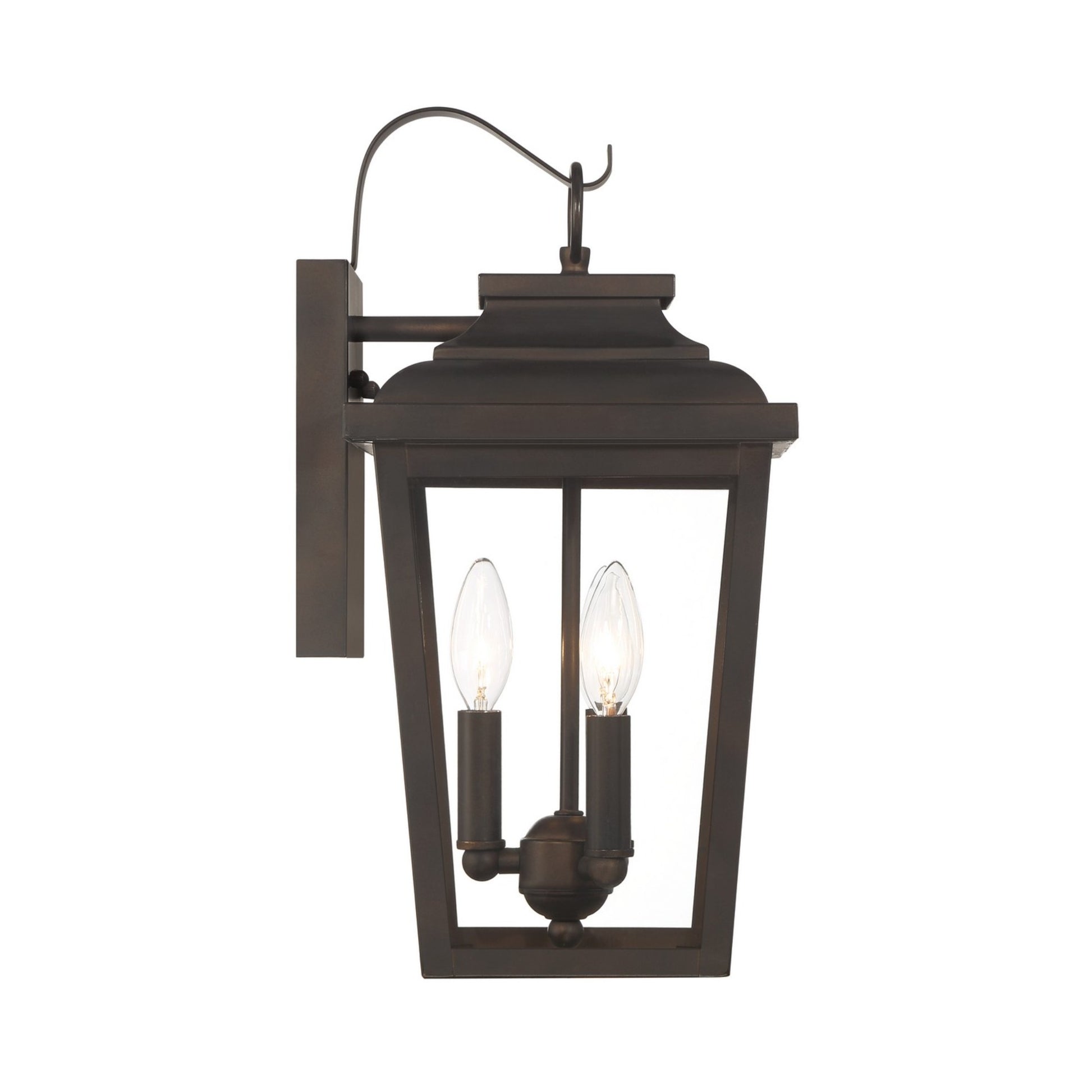 Irvington Manor 17" 3-Light Outdoor Wall Sconce with Clear Glass, Chelesa Bronze Finish - Bees Lighting