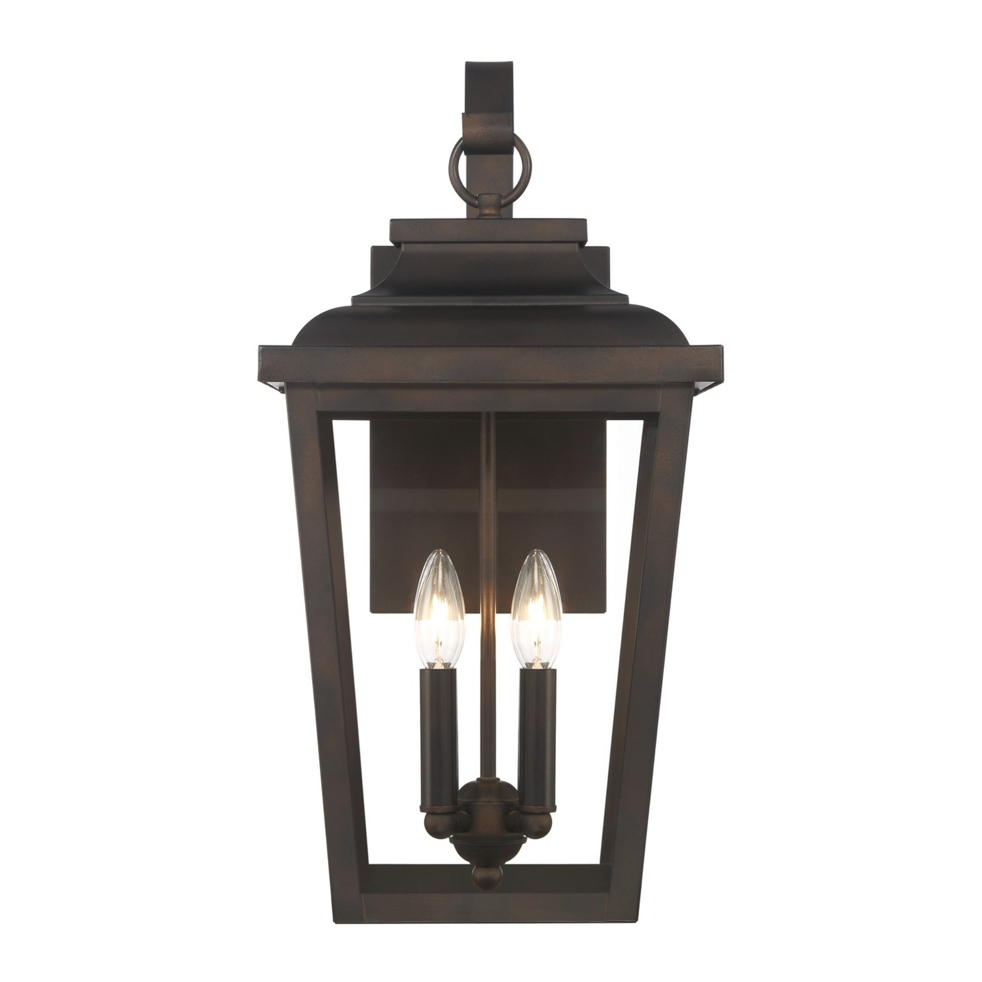 Irvington Manor 21" 4-Light Outdoor Wall Sconce with Clear Glass, Chelesa Bronze Finish - Bees Lighting