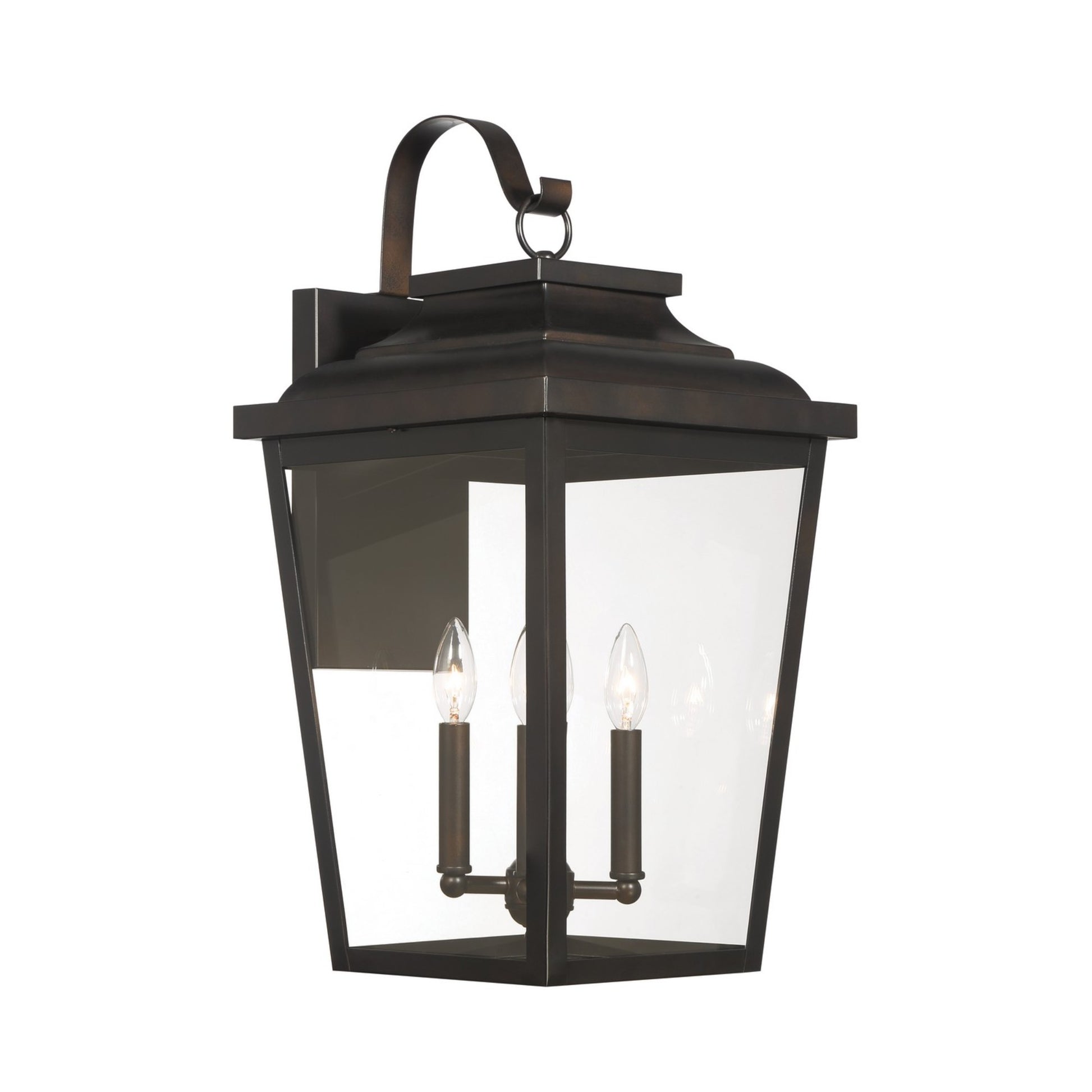 Irvington Manor 24" 4-Light Outdoor Wall Sconce with Clear Glass, Chelesa Bronze Finish - Bees Lighting