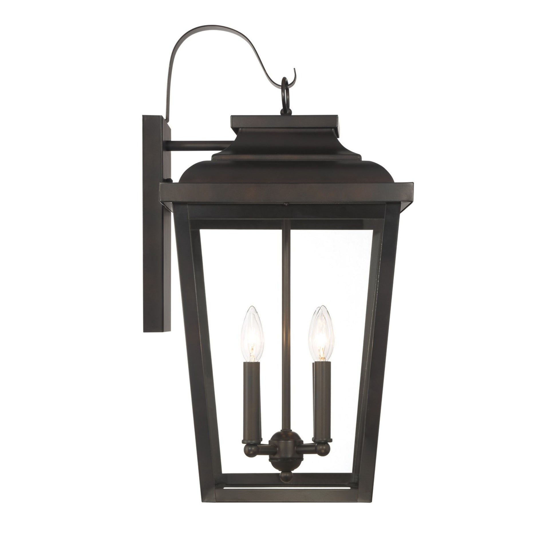 Irvington Manor 24" 4-Light Outdoor Wall Sconce with Clear Glass, Chelesa Bronze Finish - Bees Lighting