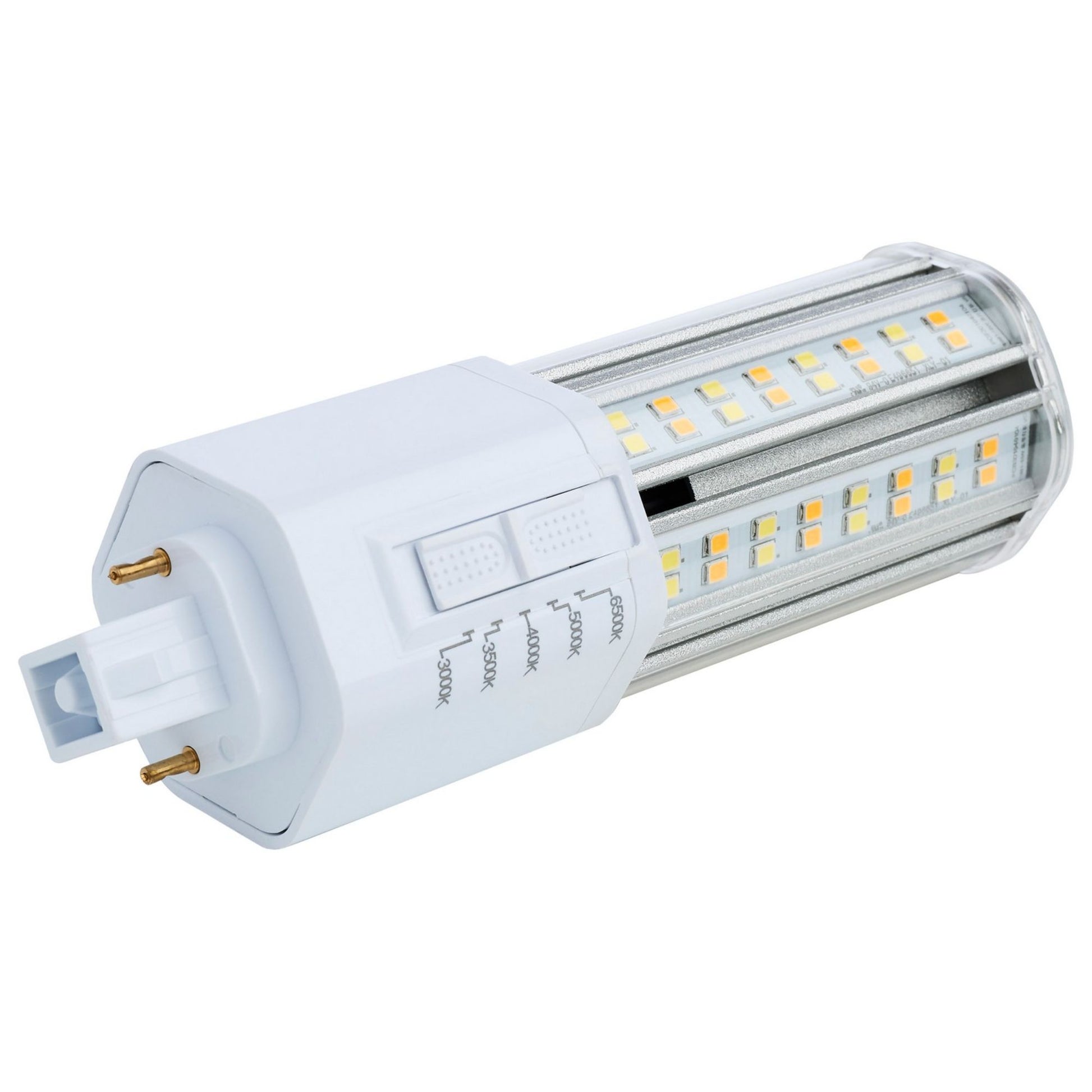 2 pin PL LED Bulb, 22W, High Lumen 2860lm, Ballast Bypass, 3000K to 6500K, G24d Base - Bees Lighting