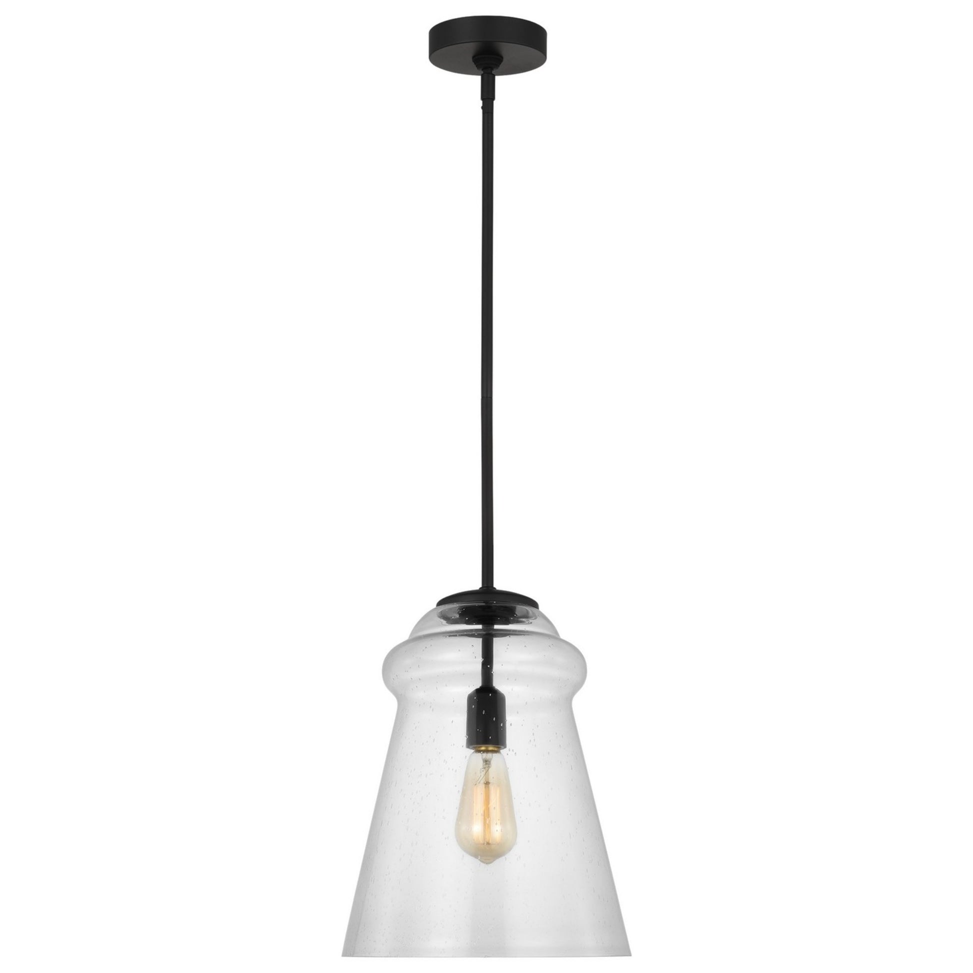Loras 12" Pendant, Midnight Black Finish - Bees Lighting