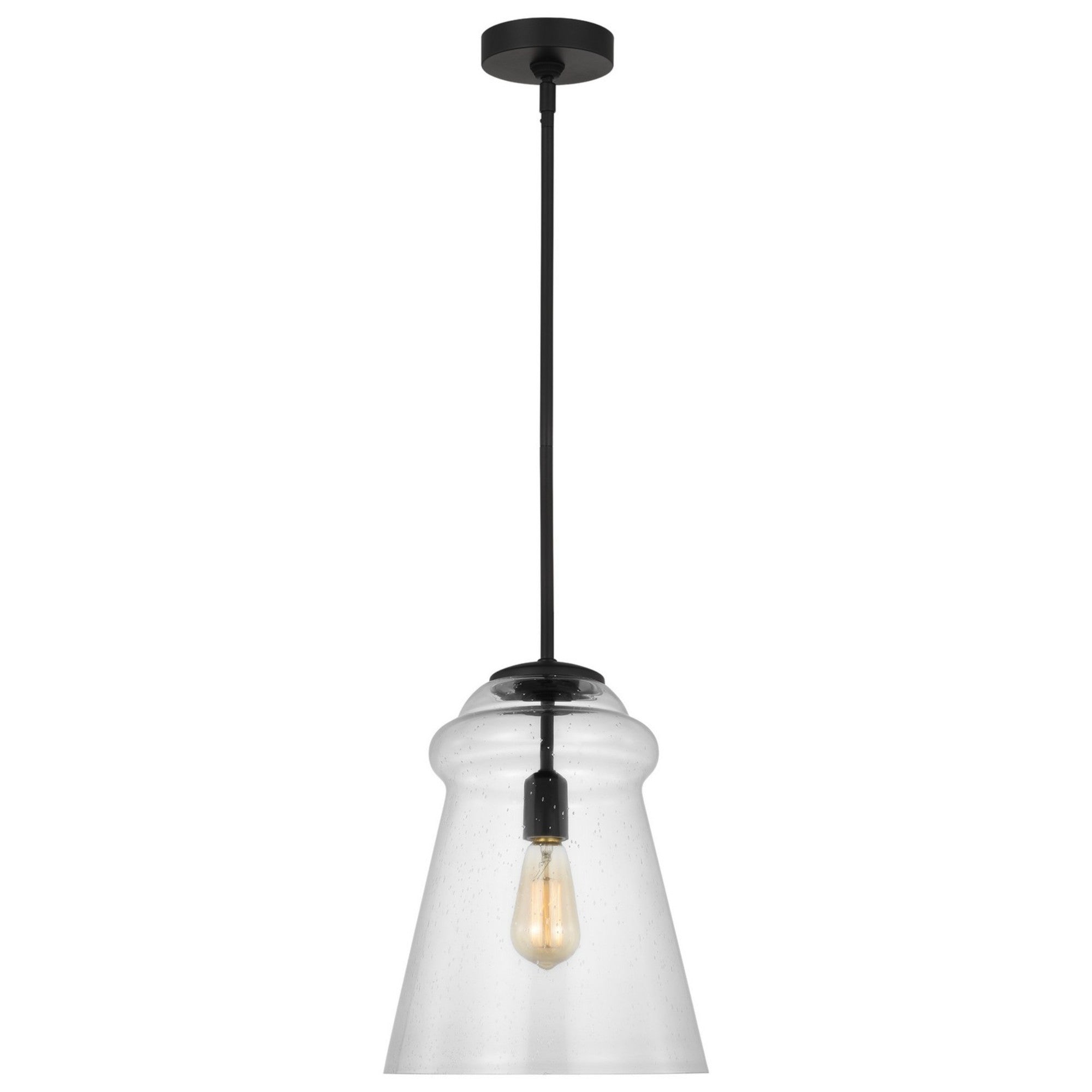Loras 12" Pendant, Midnight Black Finish - Bees Lighting