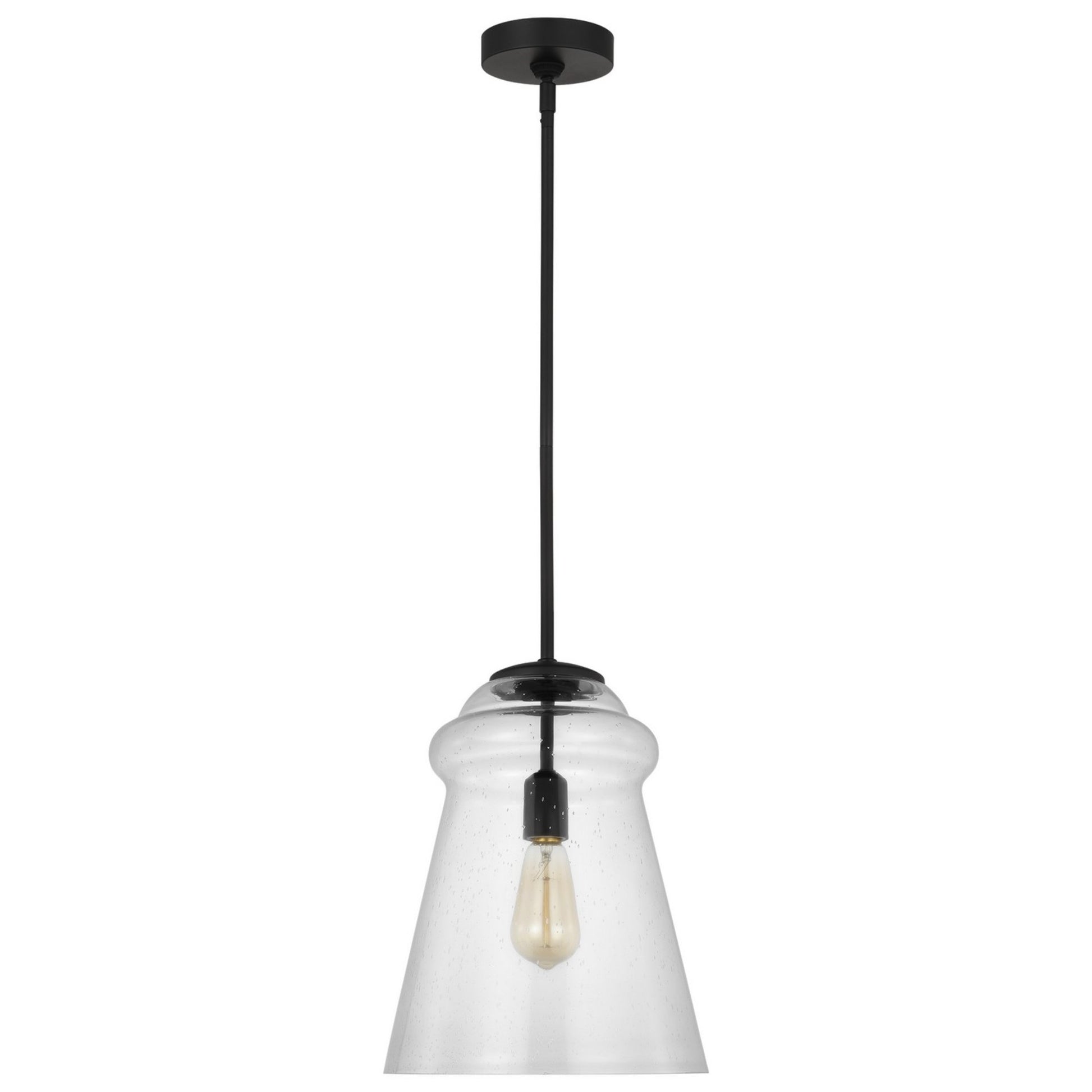 Loras 12" Pendant, Midnight Black Finish - Bees Lighting