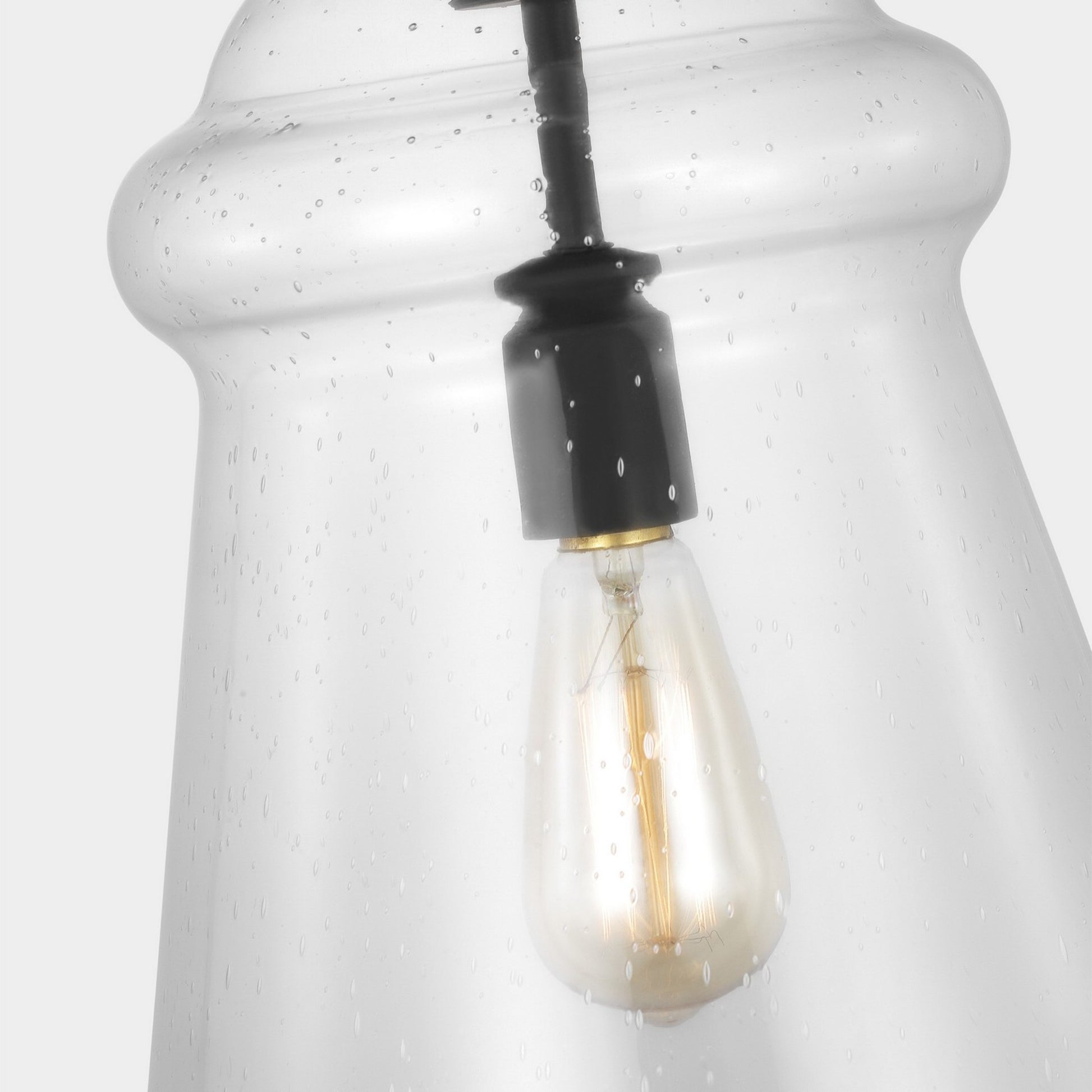 Loras 12" Pendant, Midnight Black Finish - Bees Lighting