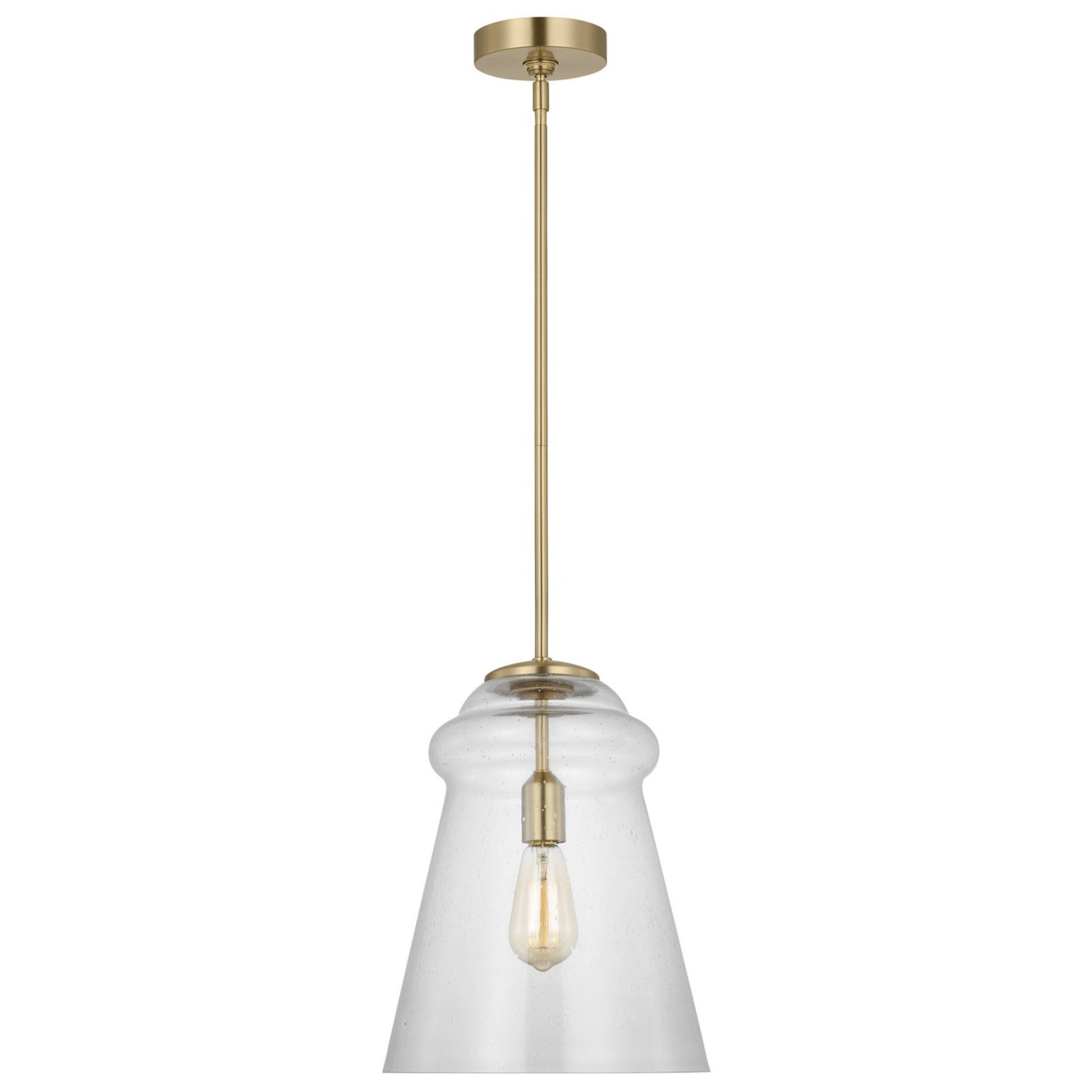 Loras 12" Pendant, Satin Brass Finish - Bees Lighting