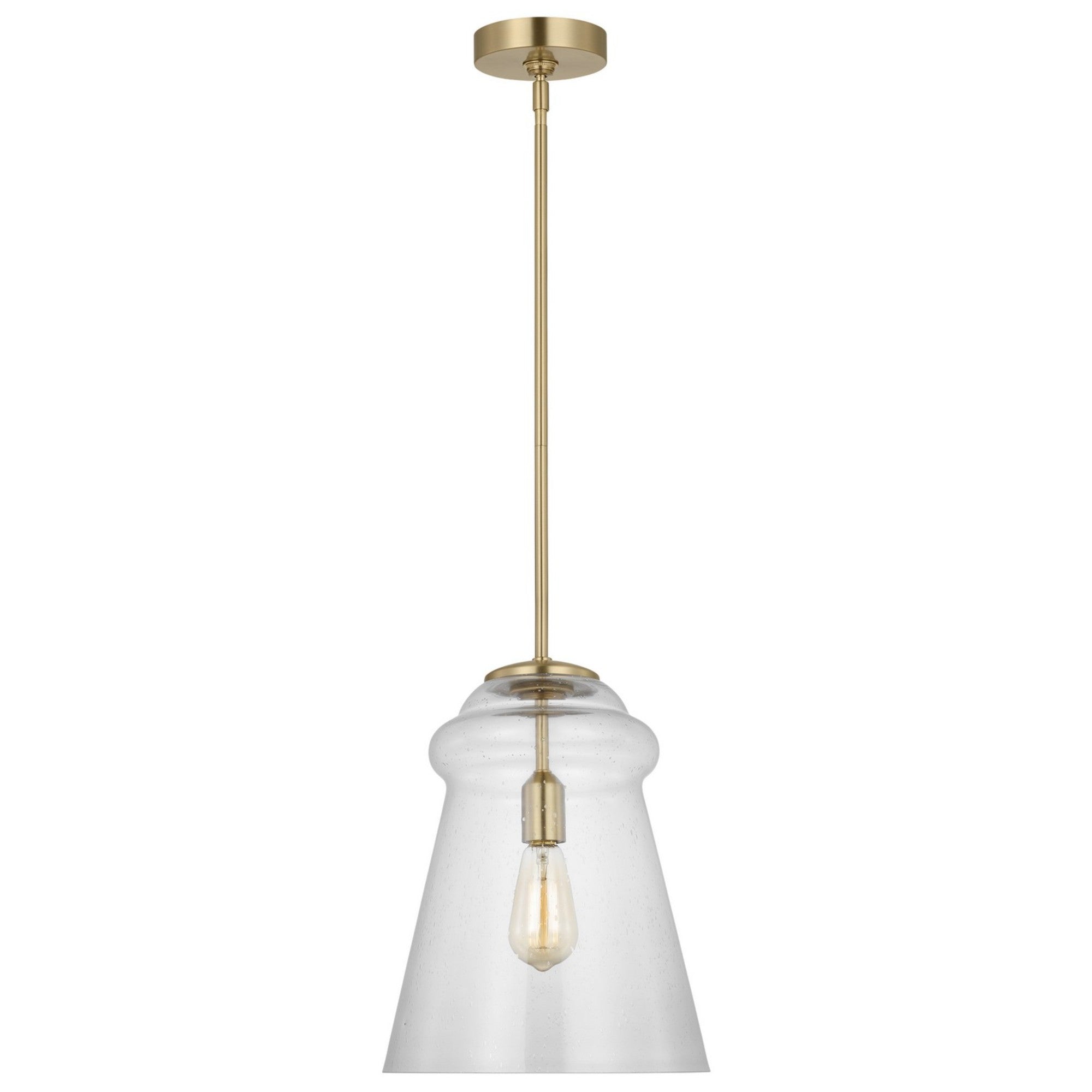 Loras 12" Pendant, Satin Brass Finish - Bees Lighting