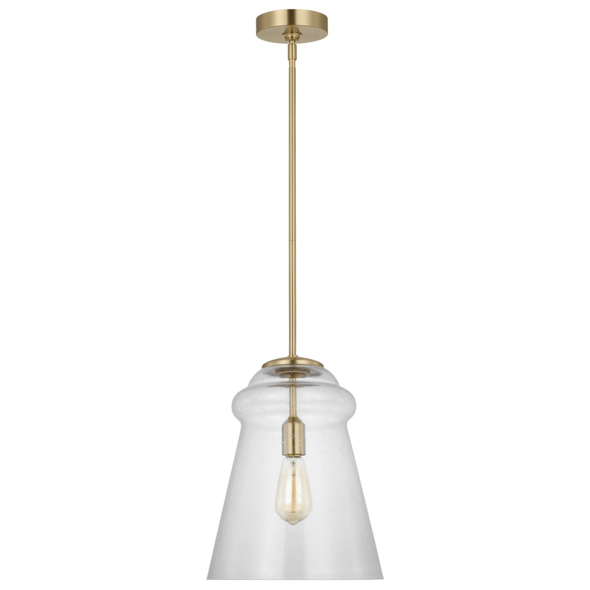 Loras 12" Pendant, Satin Brass Finish - Bees Lighting