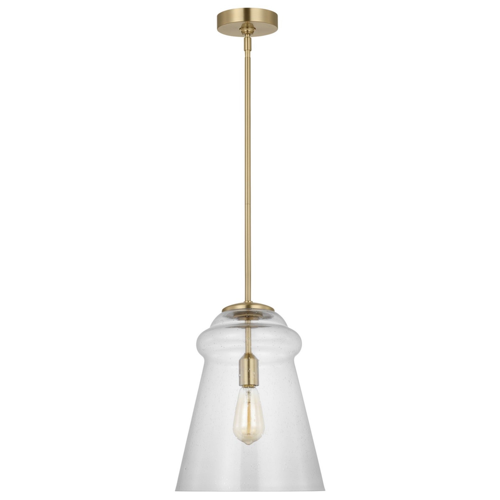 Loras 12" Pendant, Satin Brass Finish - Bees Lighting