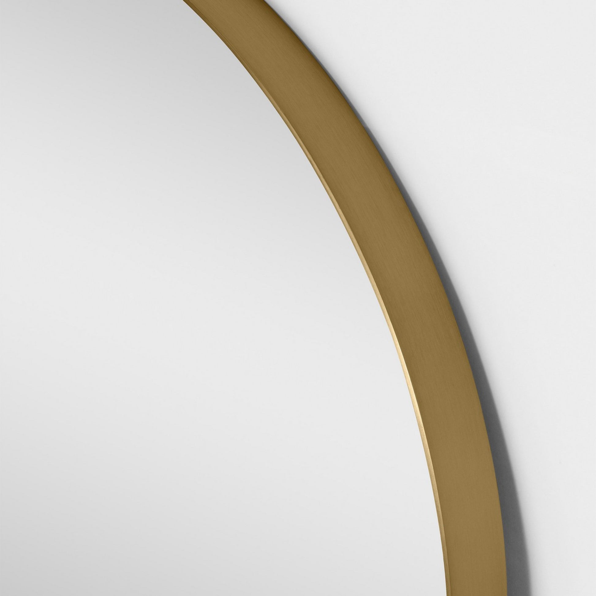 Planer 42" x 36" Wide Mirror, Burnished Brass Finish - Bees Lighting