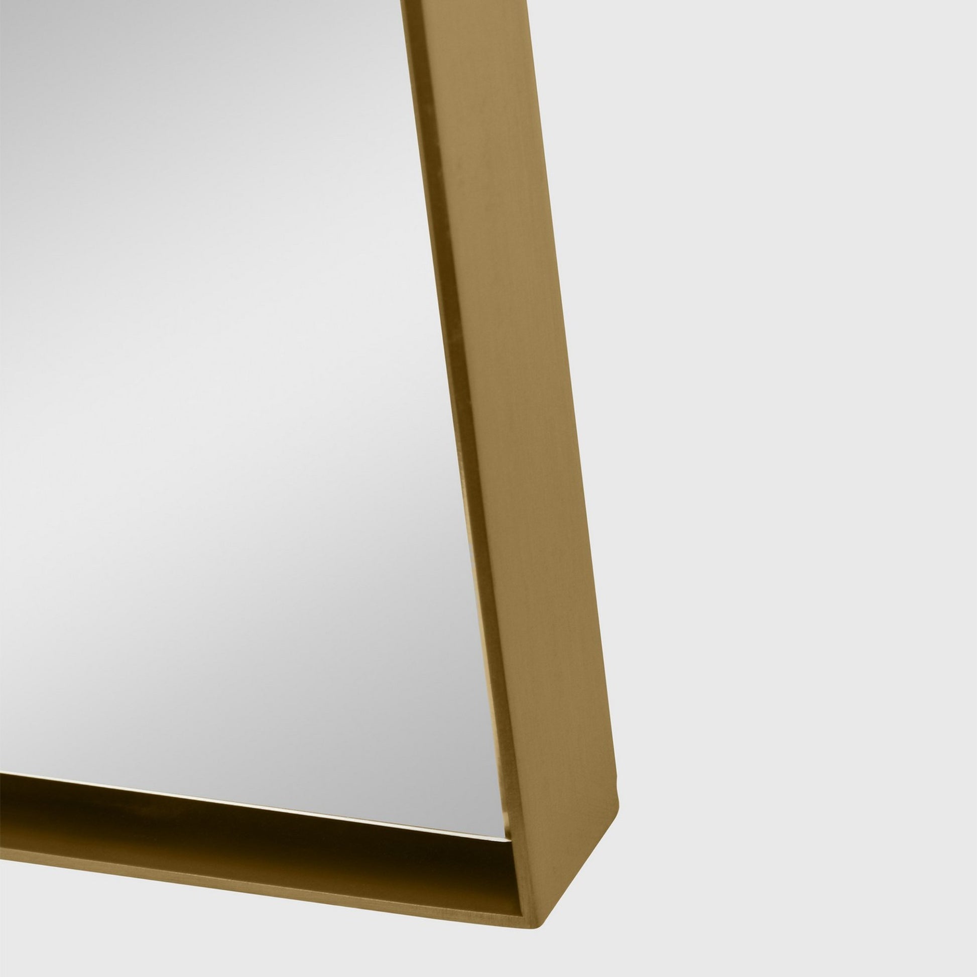 Planer 42" x 36" Wide Mirror, Burnished Brass Finish - Bees Lighting