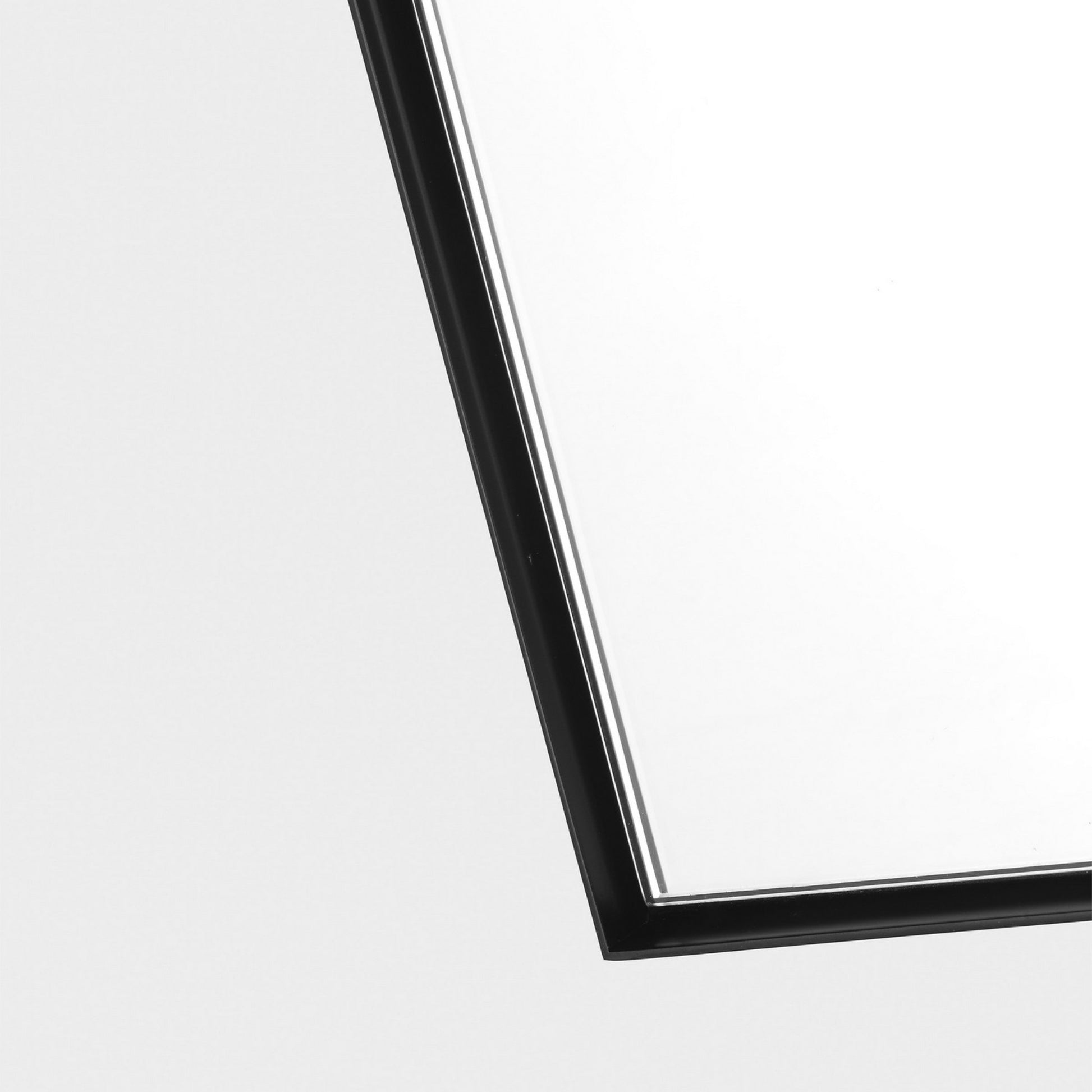 Planer 42" x 36" Wide Mirror, Midnight Black Finish - Bees Lighting