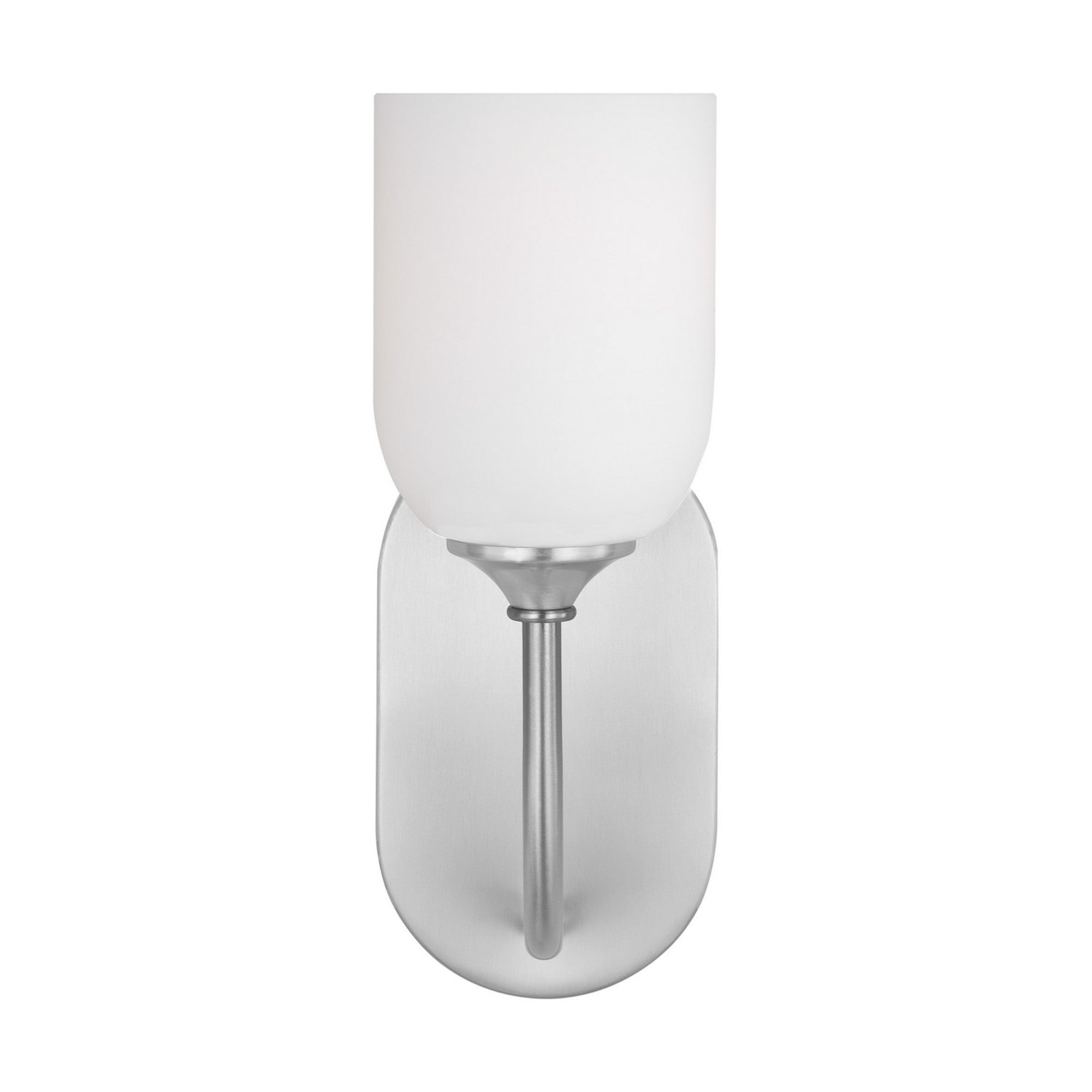 Emile 12" Small Vanity Sconce, Brushed Steel Finish - Bees Lighting