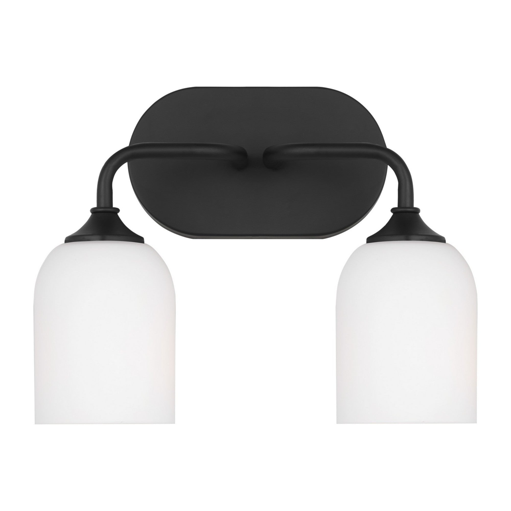 Emile 13" 2-Light Medium Vanity, Midnight Black Finish