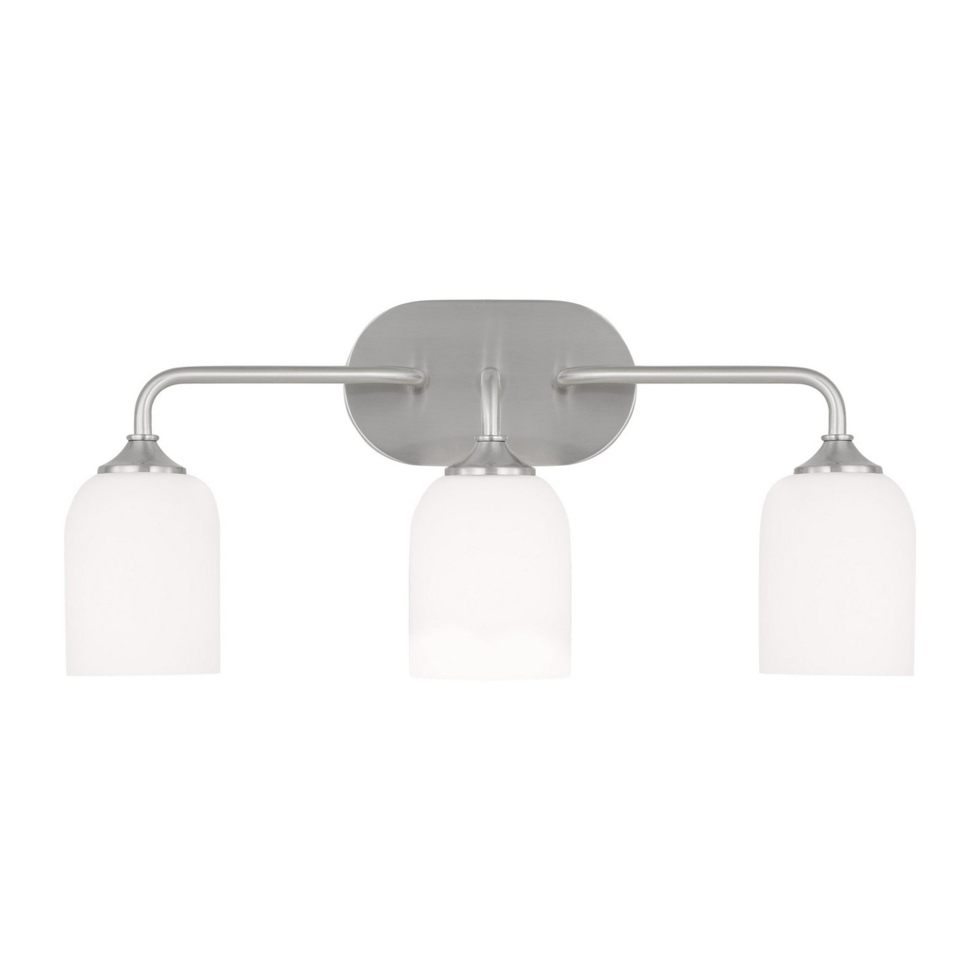 Emile 22" 3-Light Large Vanity, Brushed Steel Finish - Bees Lighting