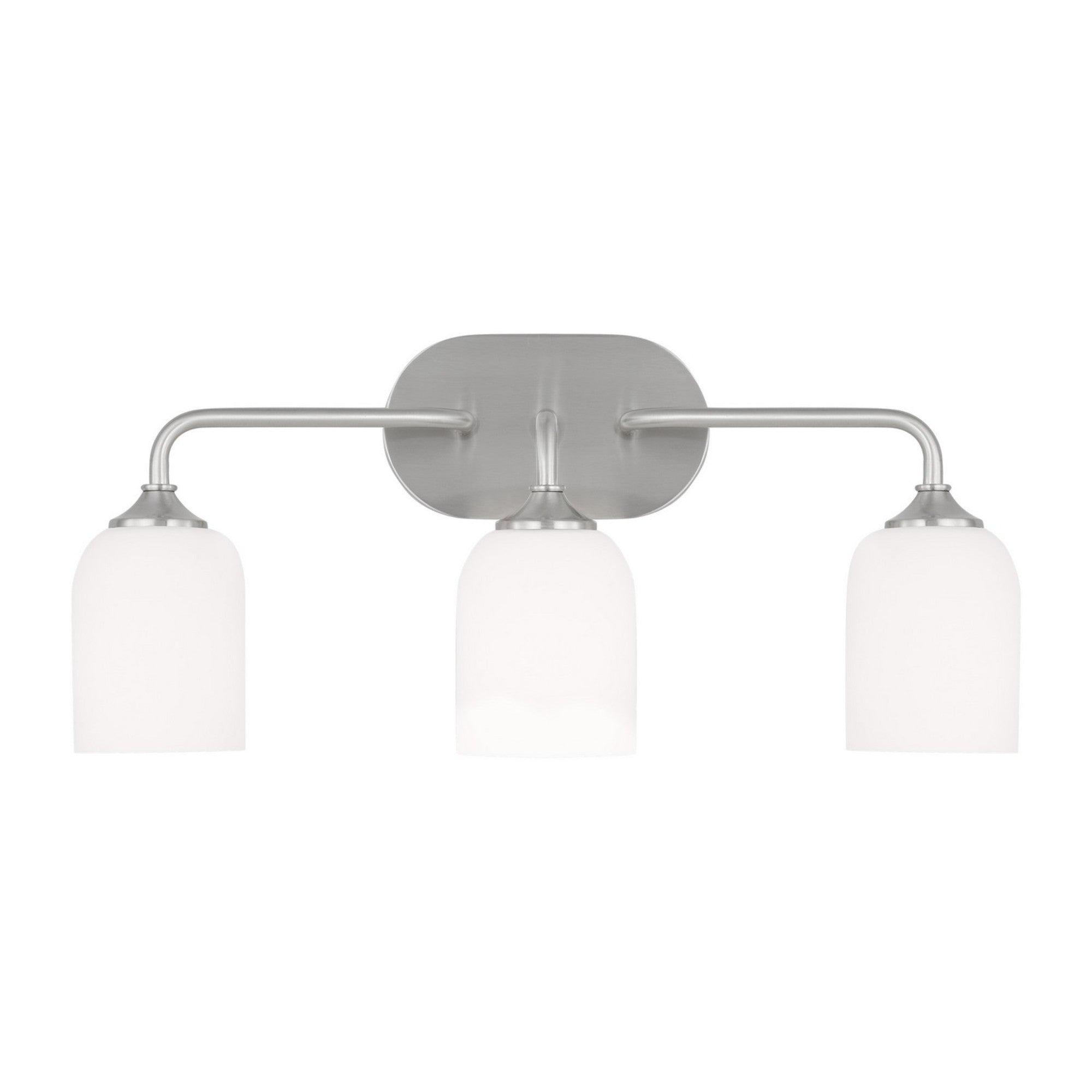 Emile 22" 3-Light Large Vanity, Brushed Steel Finish - Bees Lighting