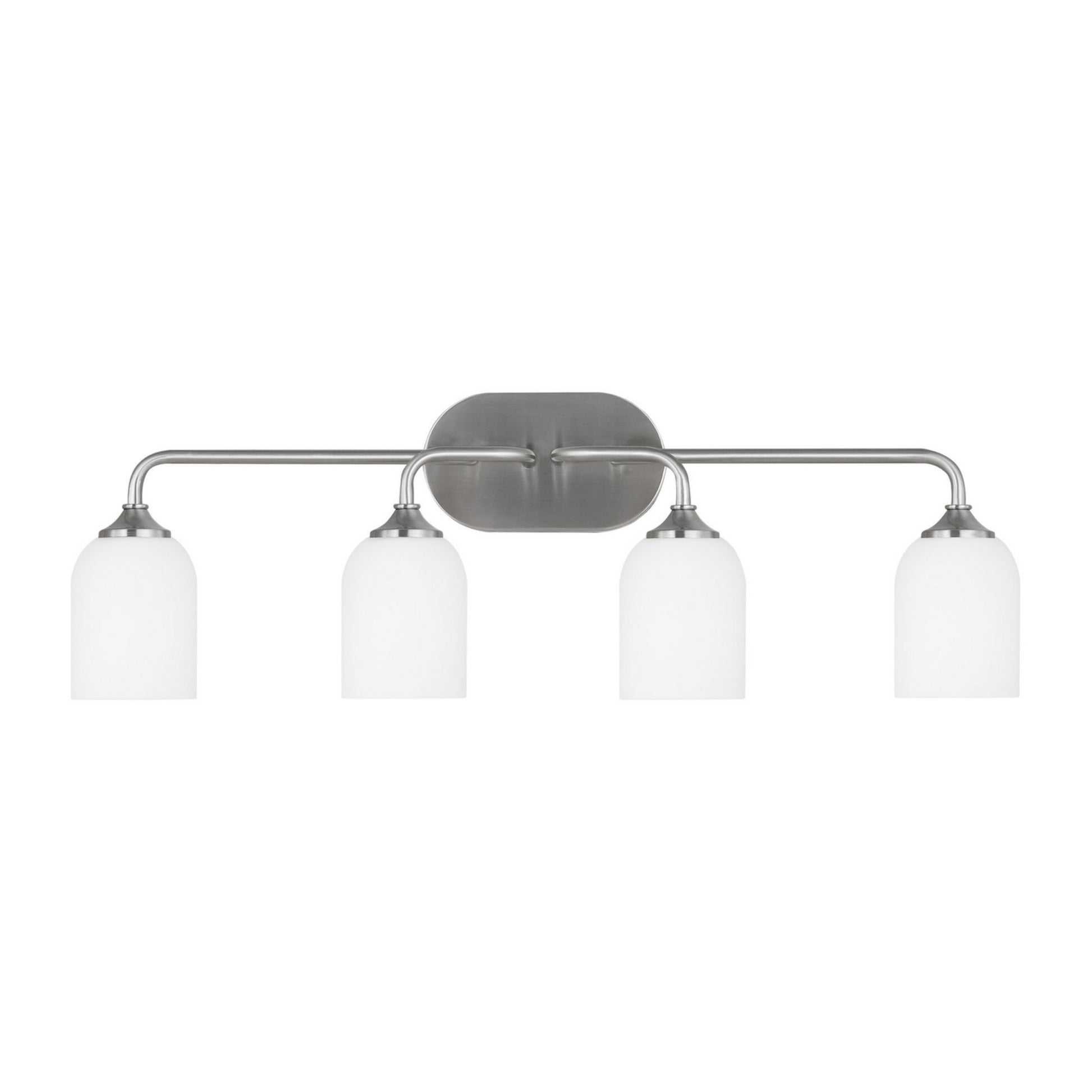 Emile 31" 4-Light X-Large Vanity, Brushed Steel Finish - Bees Lighting