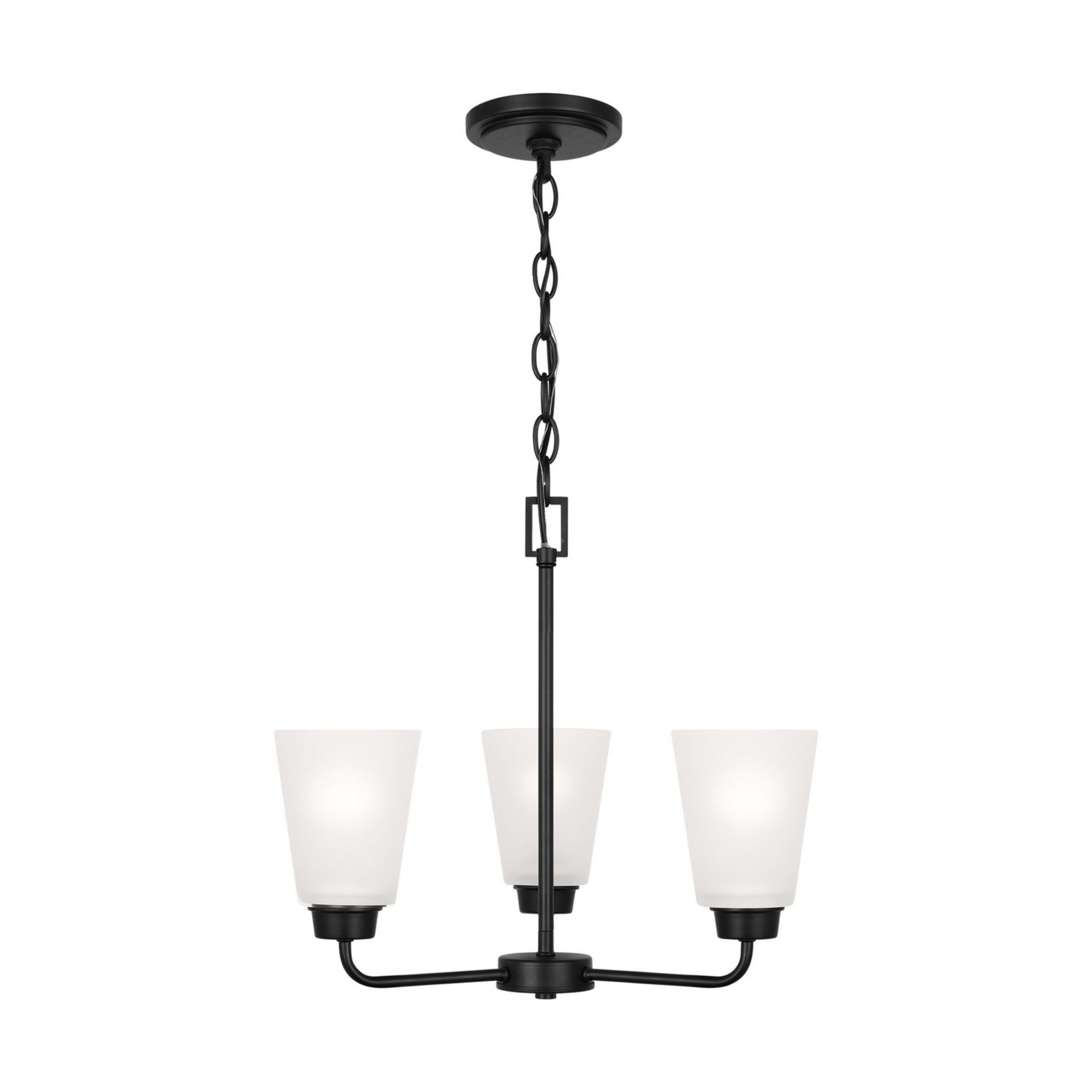 Kerrville 18" 3-Light Chandelier, Midnight Black Finish - Bees Lighting