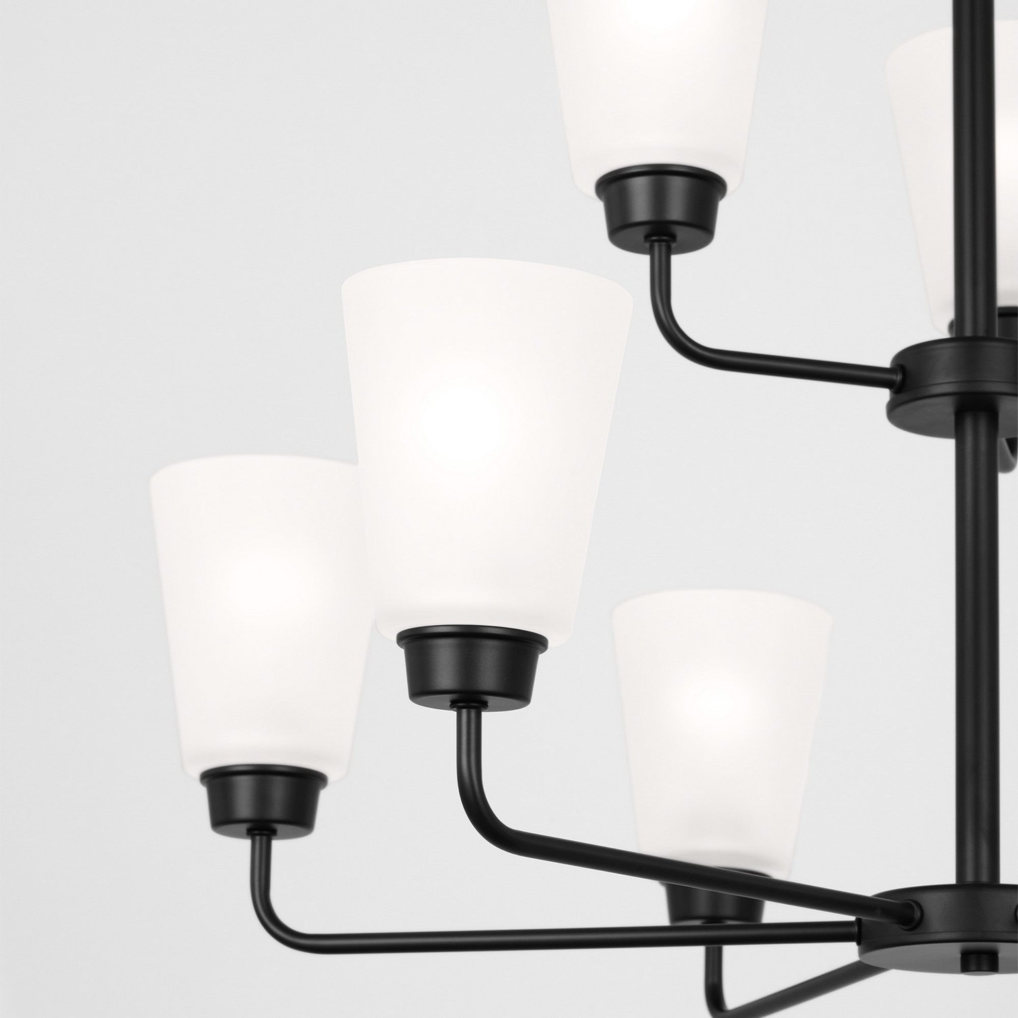 Kerrville 29" 9-Light Chandelier, Midnight Black Finish - Bees Lighting