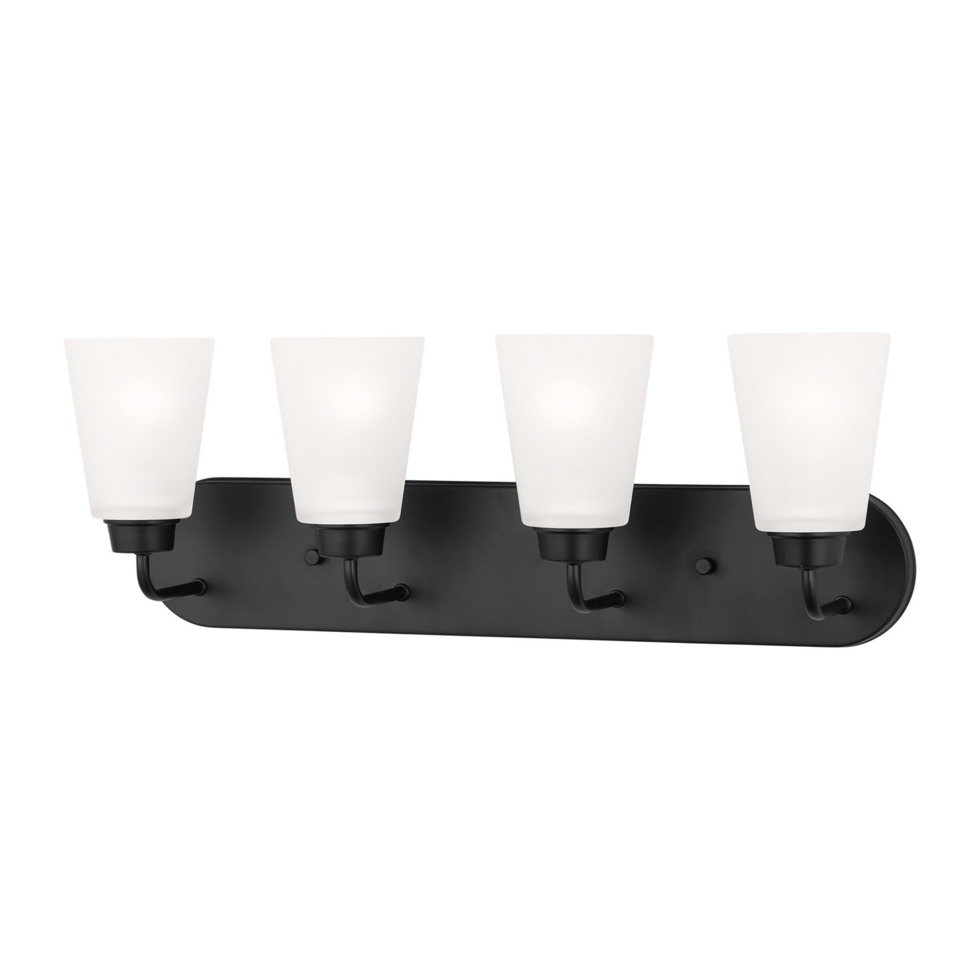 Kerrville 25" 4-Light Bathroom Vanity, Midnight Black Finish - Bees Lighting